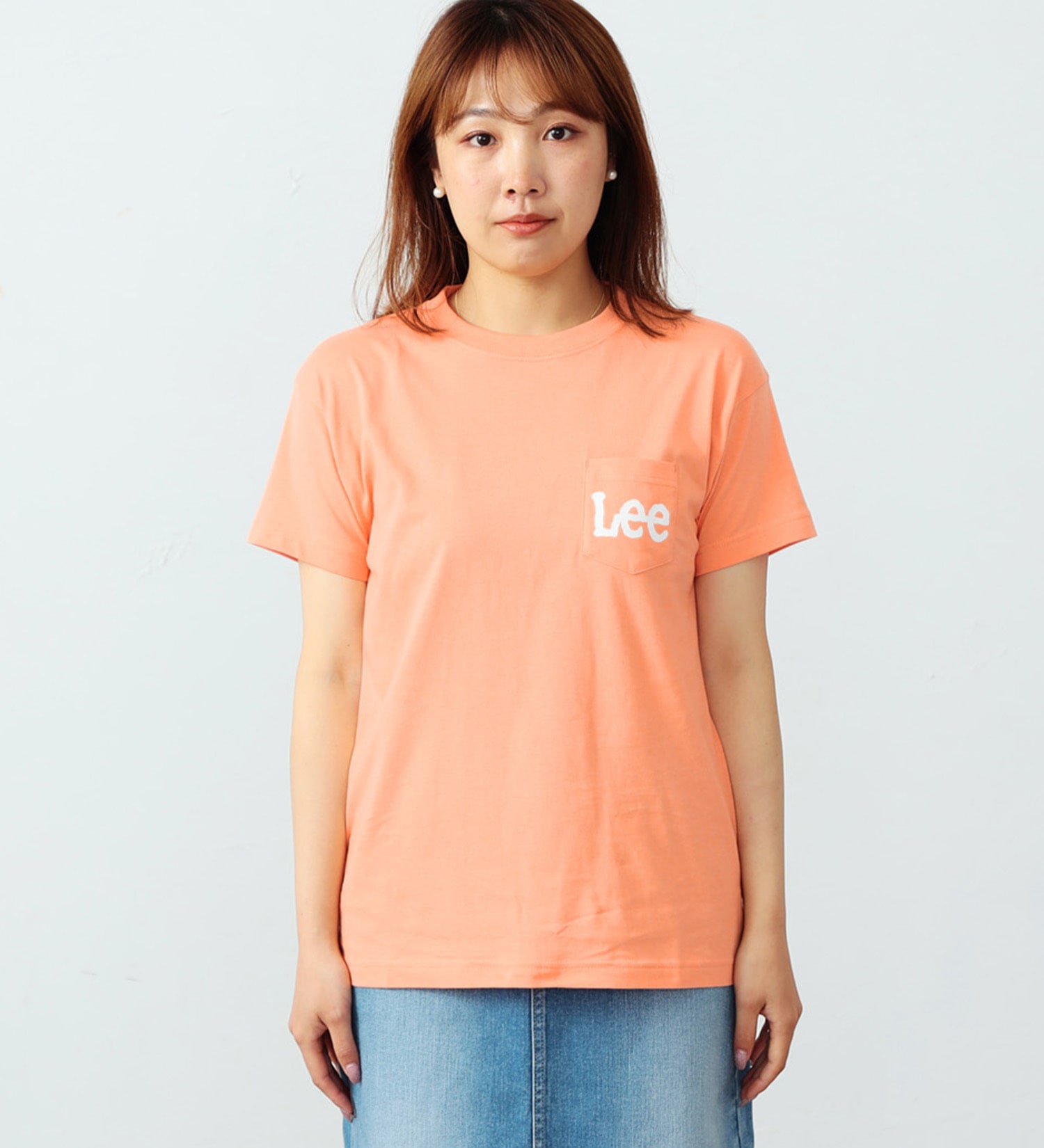 Lee(リー)の【タイムセール】ポケットロゴ ショートスリーブTee|トップス/Tシャツ/カットソー/レディース|オレンジ