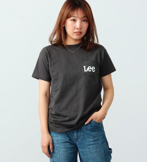 Lee(リー)のポケットロゴ ショートスリーブTee|トップス/Tシャツ/カットソー/レディース|チャコール