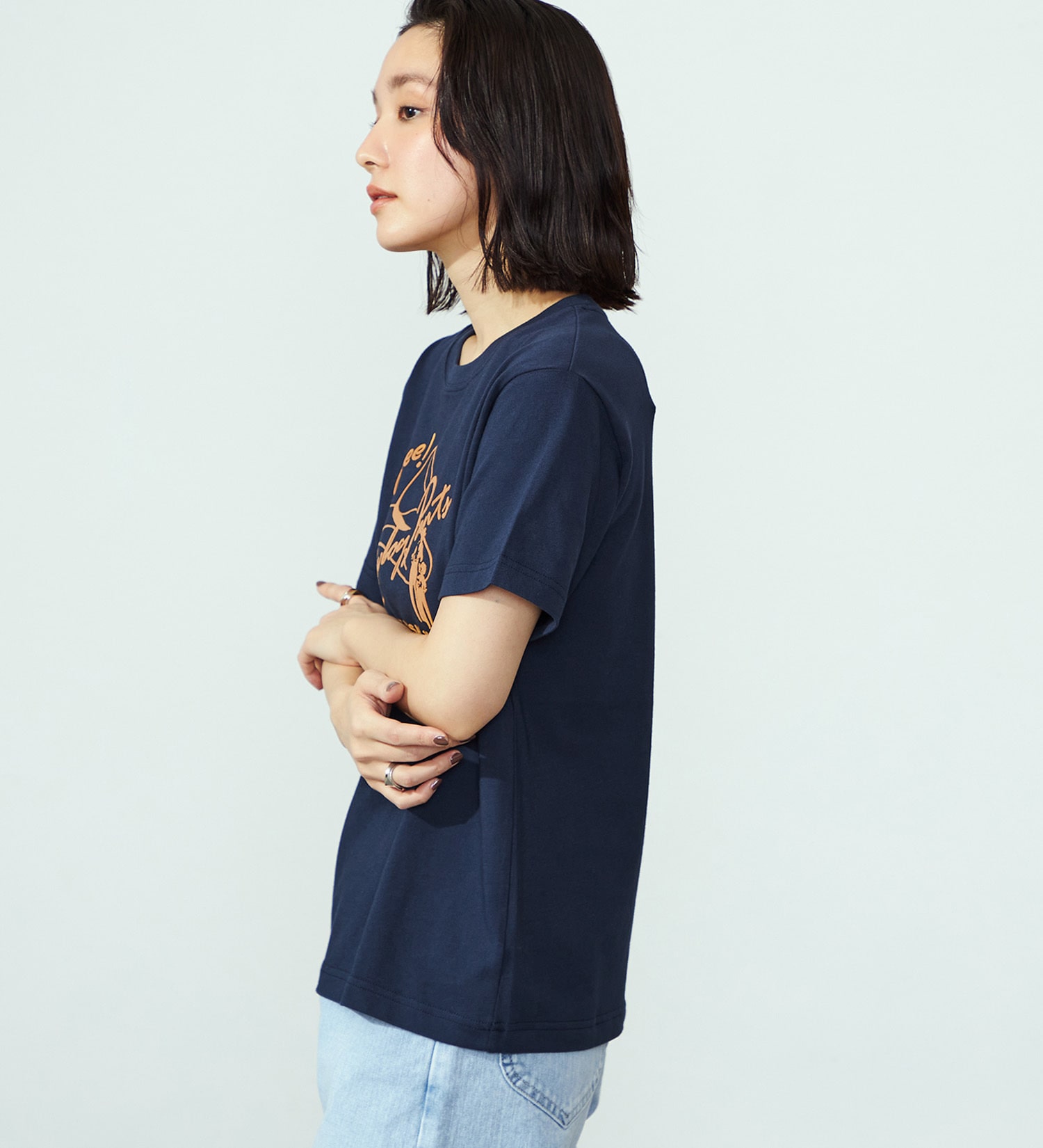 Lee(リー)のプリントTシャツ|トップス/Tシャツ/カットソー/レディース|ネイビー