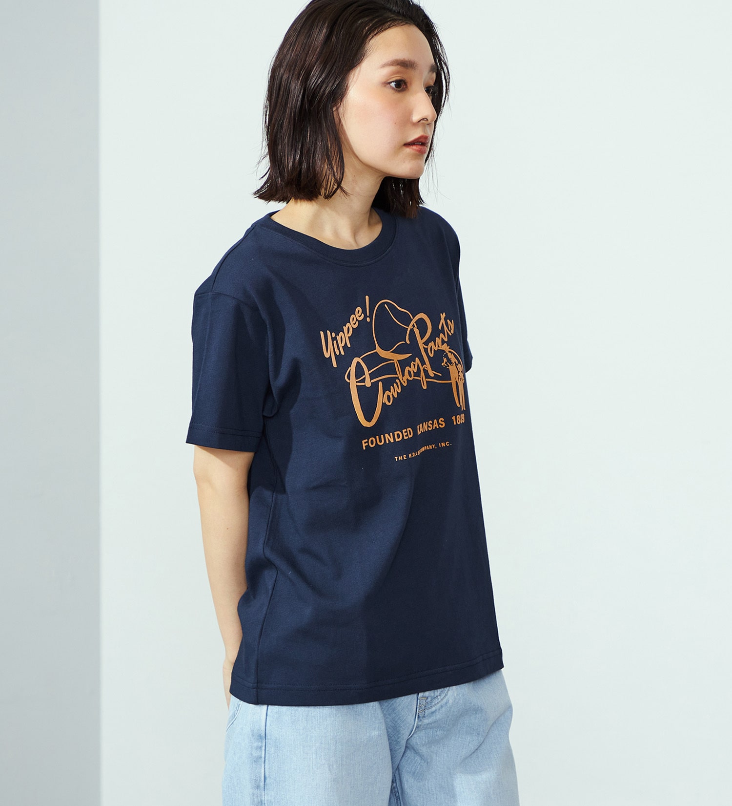 Lee(リー)のプリントTシャツ|トップス/Tシャツ/カットソー/レディース|ネイビー