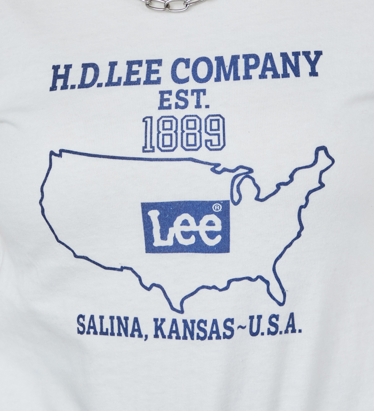Lee(リー)の【SALE】Lee ロゴ プリント ハーフスリーブTee（Sサイズ）|トップス/Tシャツ/カットソー/レディース|ホワイト
