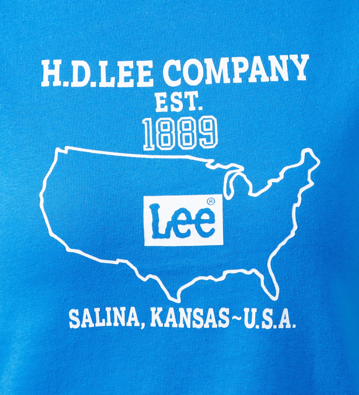 Lee(リー)の【GW SALE】Lee ロゴ プリント ハーフスリーブTee（Sサイズ）|トップス/Tシャツ/カットソー/レディース|ブルー