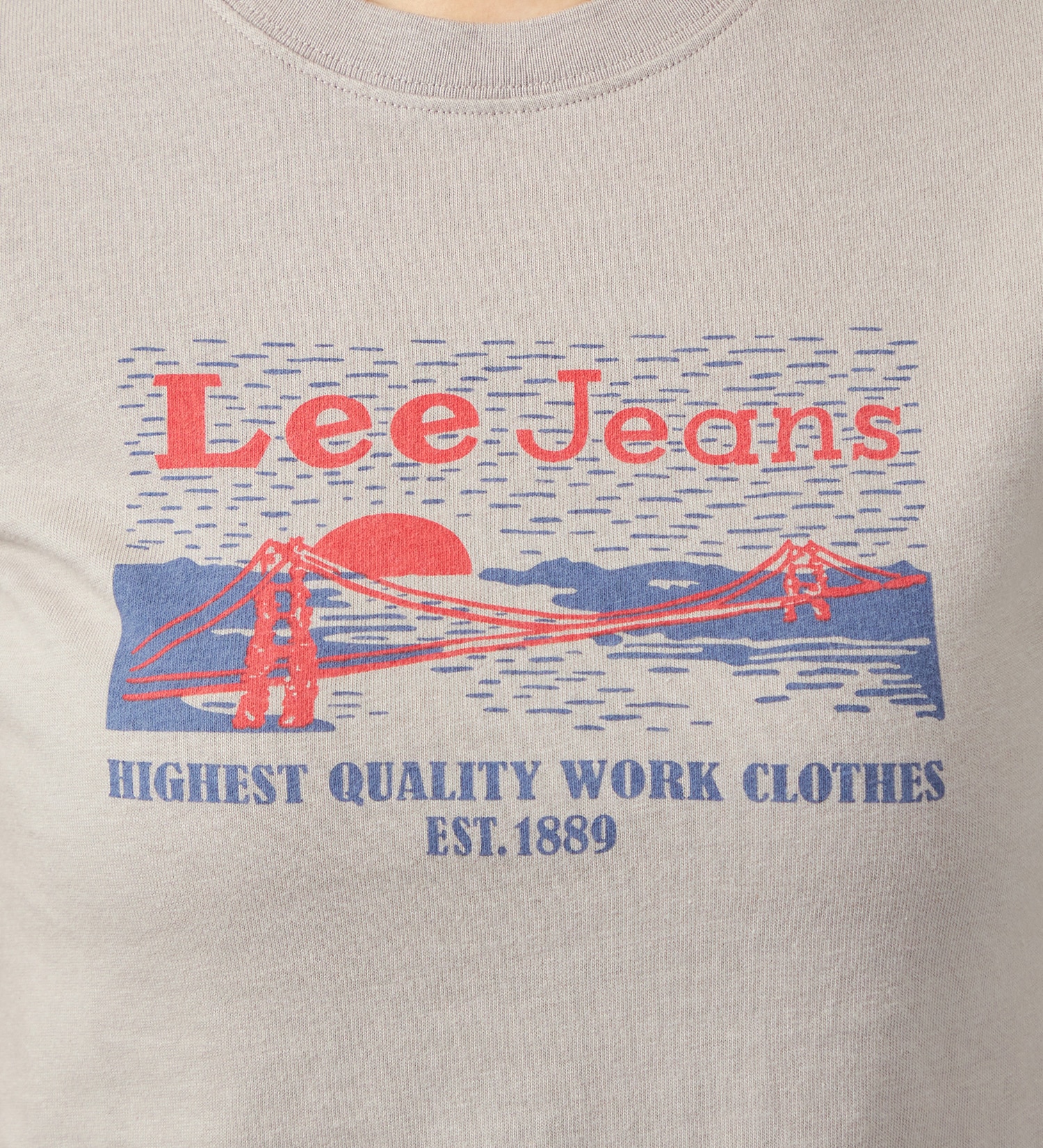 Lee(リー)の【SALE】Lee ロゴ プリント ハーフスリーブTee（Sサイズ）|トップス/Tシャツ/カットソー/レディース|ライトグレー