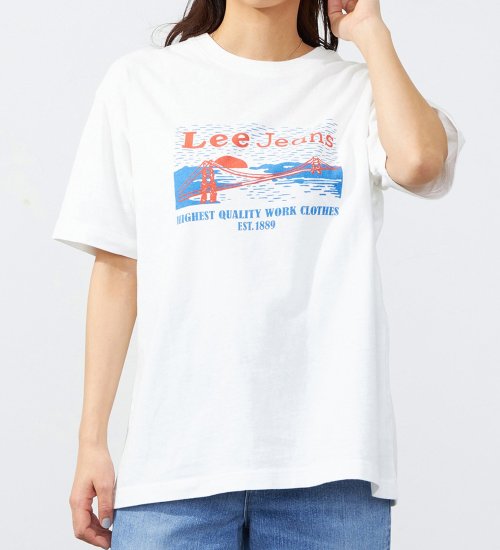 Lee(リー)のLee ロゴ プリント ハーフスリーブTee（M/Lサイズ）|トップス/Tシャツ/カットソー/レディース|ホワイト2