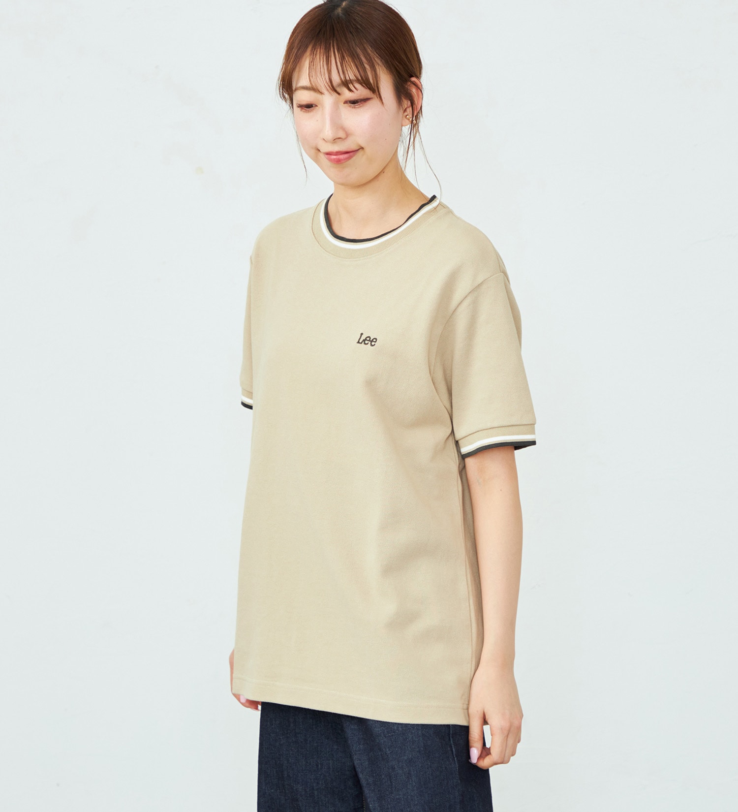 Lee(リー)の鹿の子Tシャツ|トップス/Tシャツ/カットソー/レディース|ベージュ