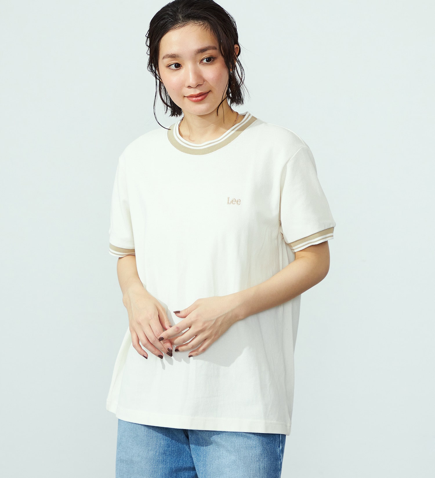 Lee(リー)の鹿の子Tシャツ|トップス/Tシャツ/カットソー/レディース|アイボリー