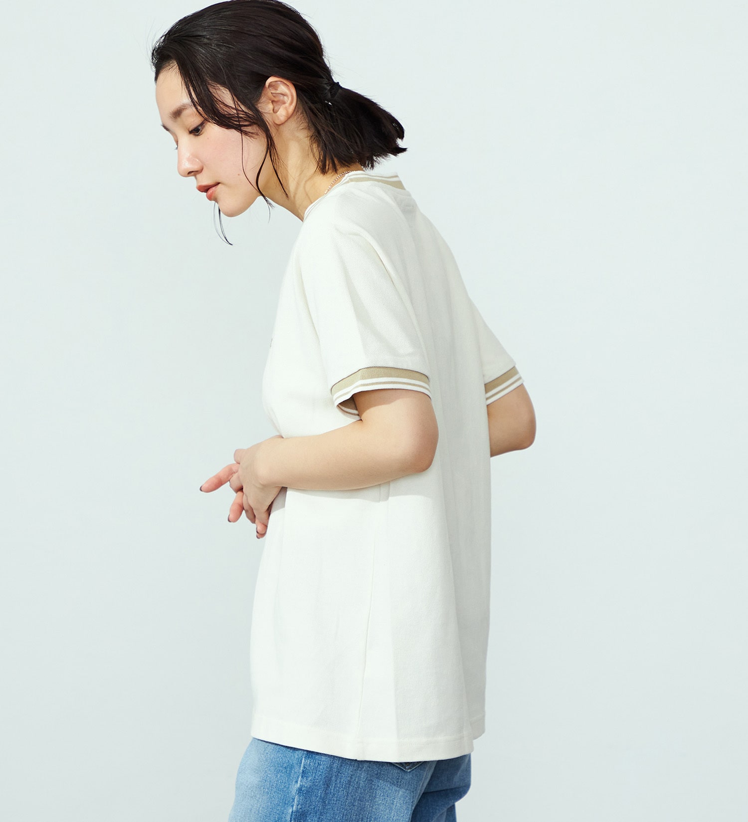 Lee(リー)の鹿の子Tシャツ|トップス/Tシャツ/カットソー/レディース|アイボリー