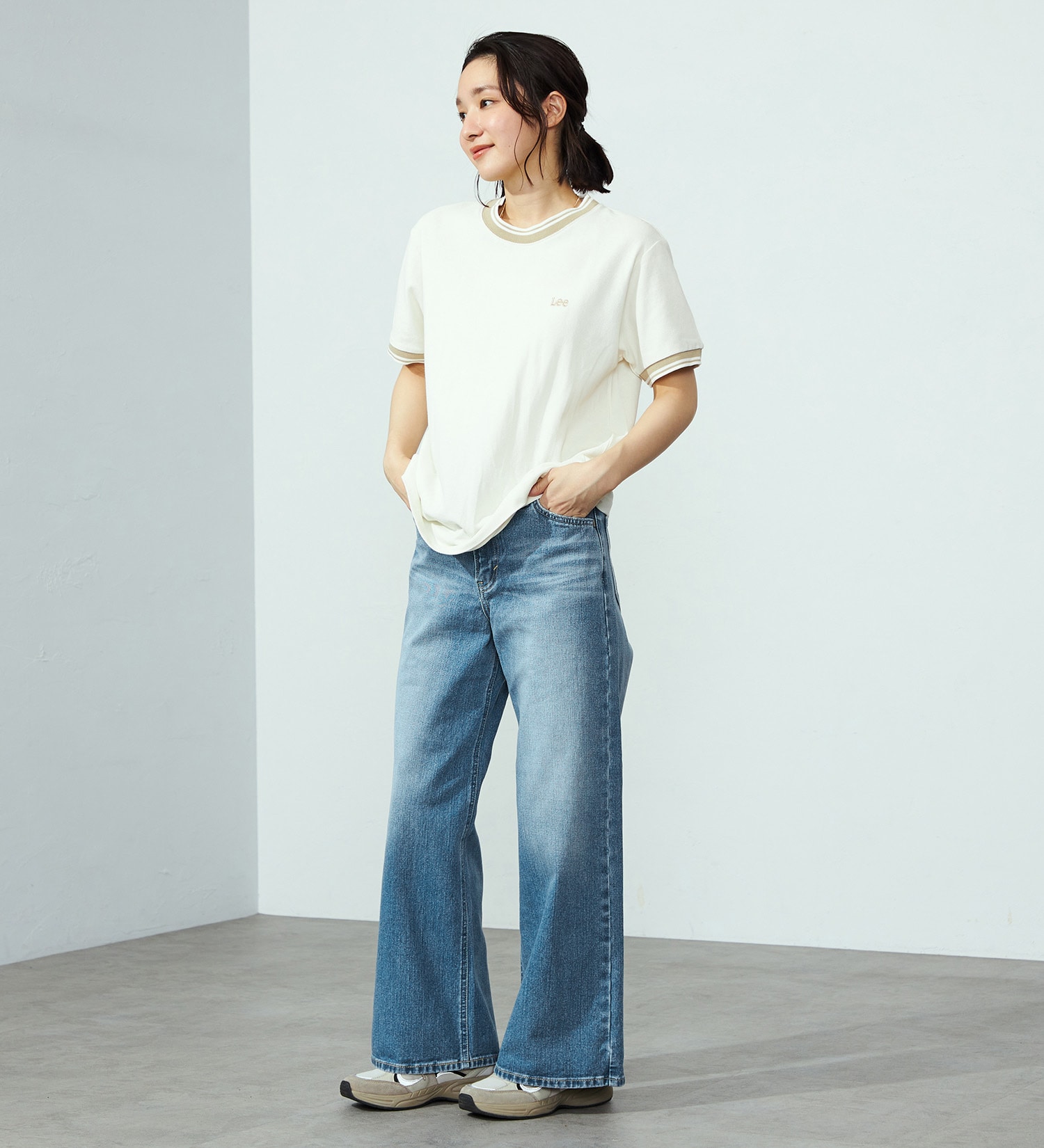 Lee(リー)の鹿の子Tシャツ|トップス/Tシャツ/カットソー/レディース|アイボリー