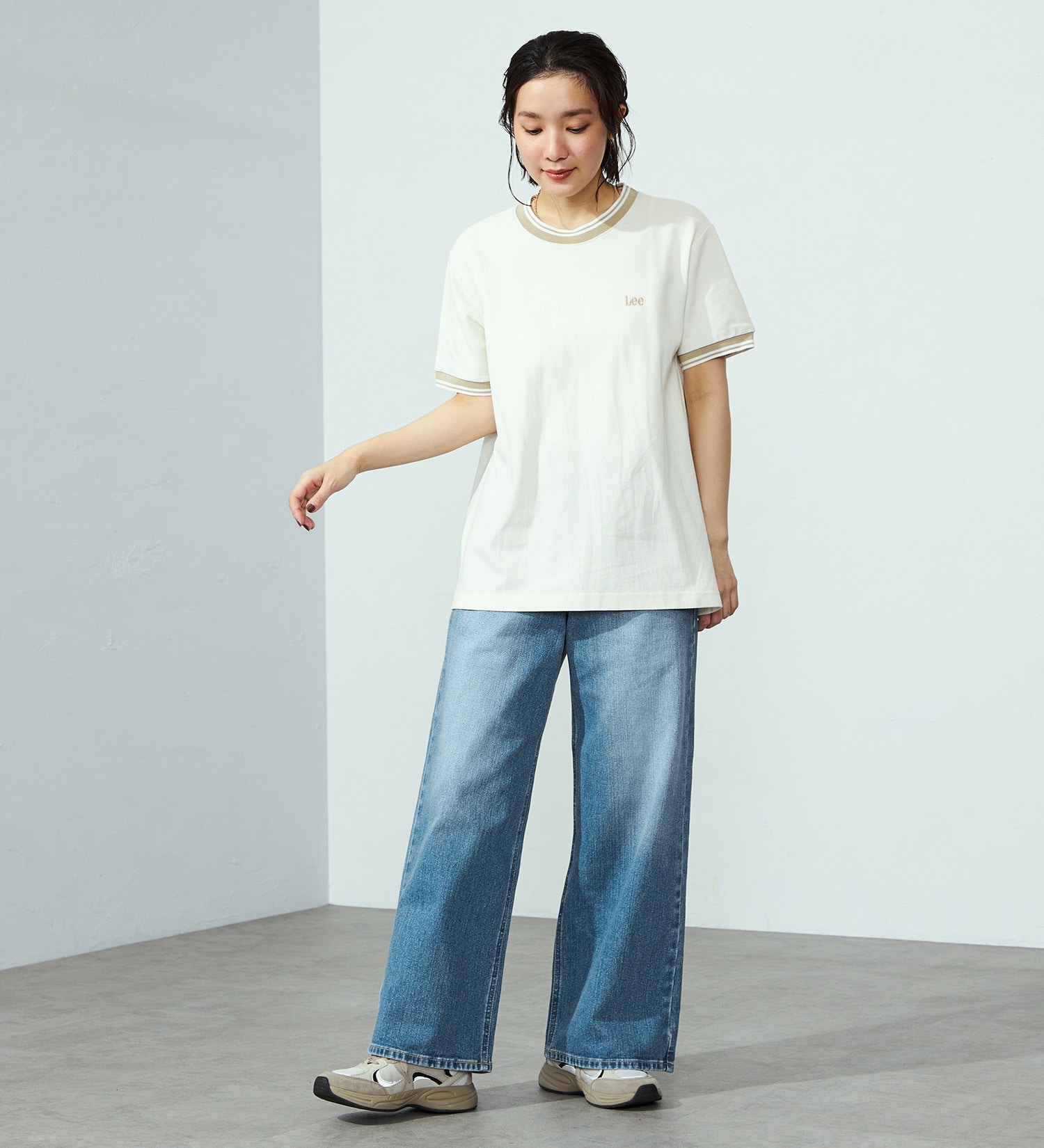 Lee(リー)の鹿の子Tシャツ|トップス/Tシャツ/カットソー/レディース|アイボリー