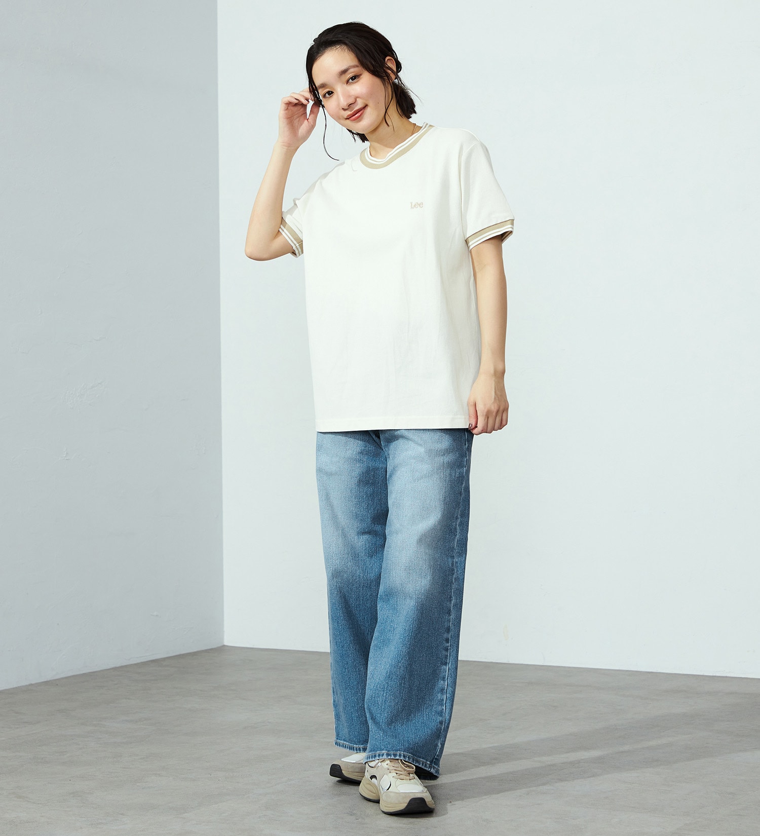 Lee(リー)の鹿の子Tシャツ|トップス/Tシャツ/カットソー/レディース|アイボリー
