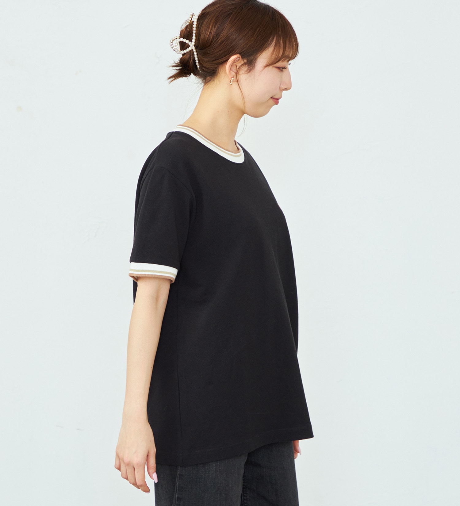Lee(リー)の鹿の子Tシャツ|トップス/Tシャツ/カットソー/レディース|ブラック