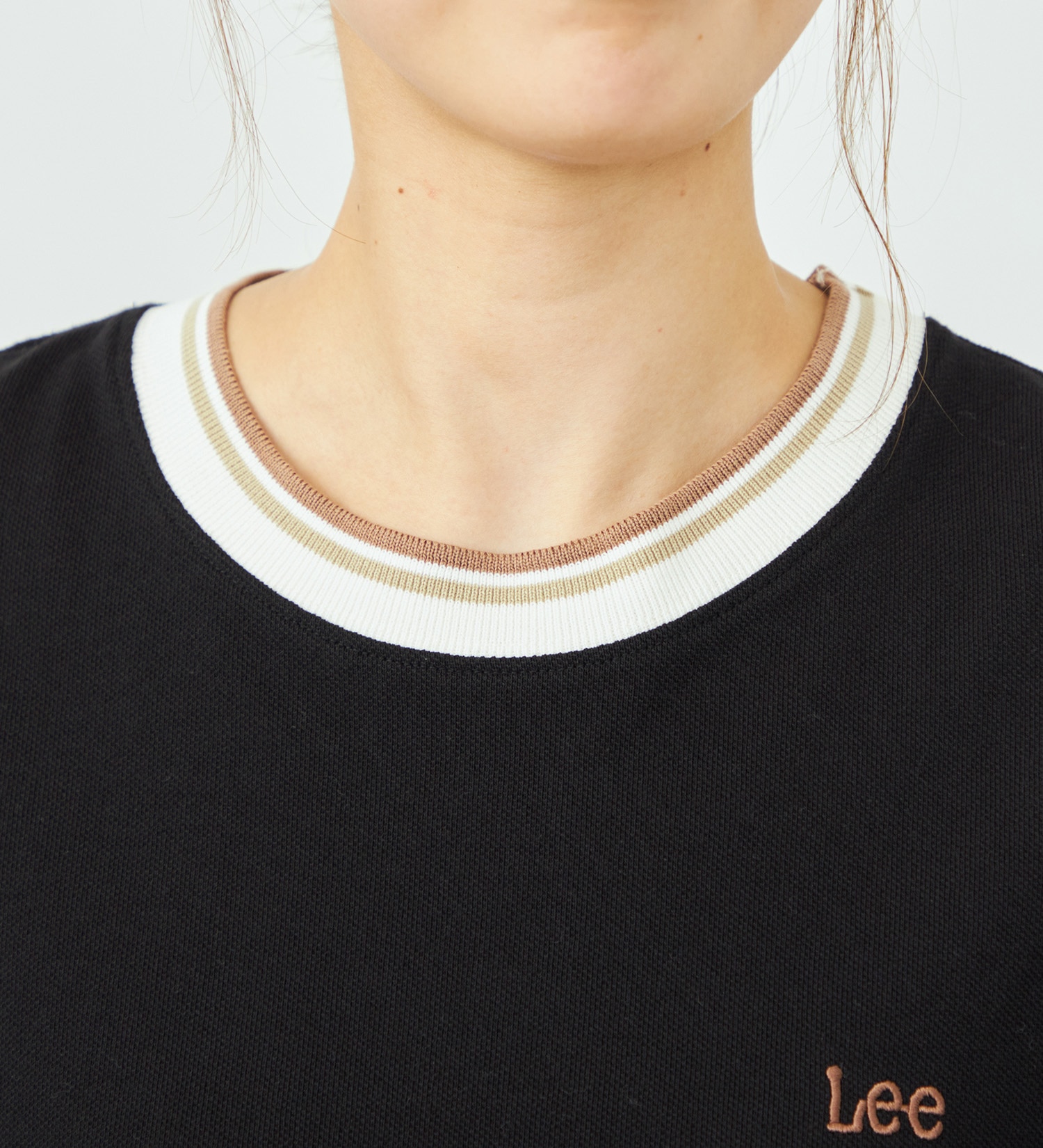 Lee(リー)の鹿の子Tシャツ|トップス/Tシャツ/カットソー/レディース|ブラック