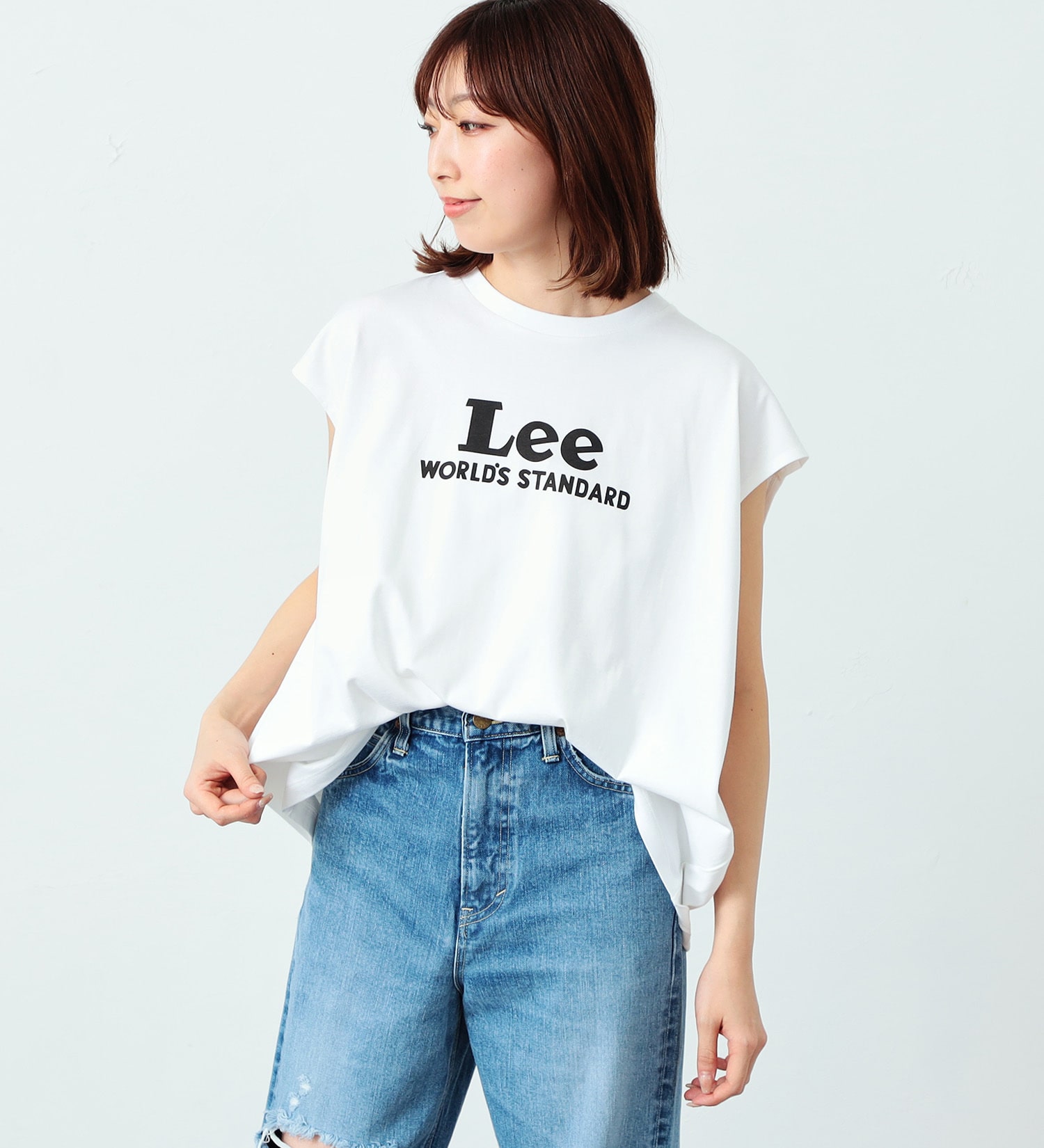 Lee(リー)の【FINAL SALE】プリント ノースリーブTee|トップス/Tシャツ/カットソー/レディース|ホワイト