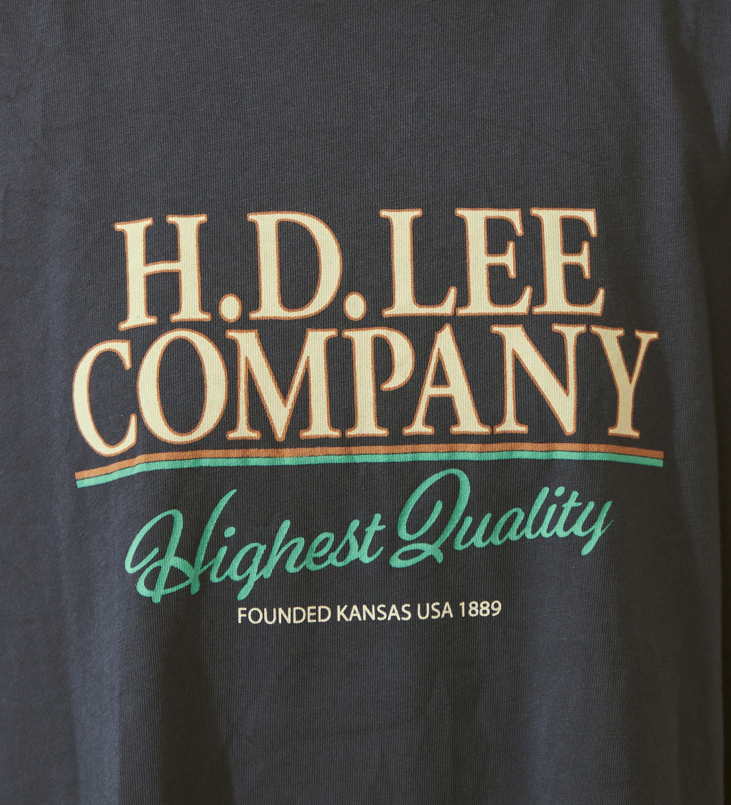 Lee(リー)の【二の腕細見え】ノースリーブプリントTシャツ|トップス/Tシャツ/カットソー/レディース|チャコールグレー