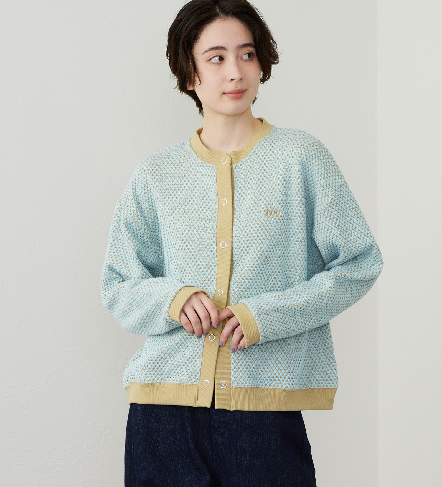 Lee(リー)のニットジャガードカーディガン|トップス/その他トップス/レディース|グリーン