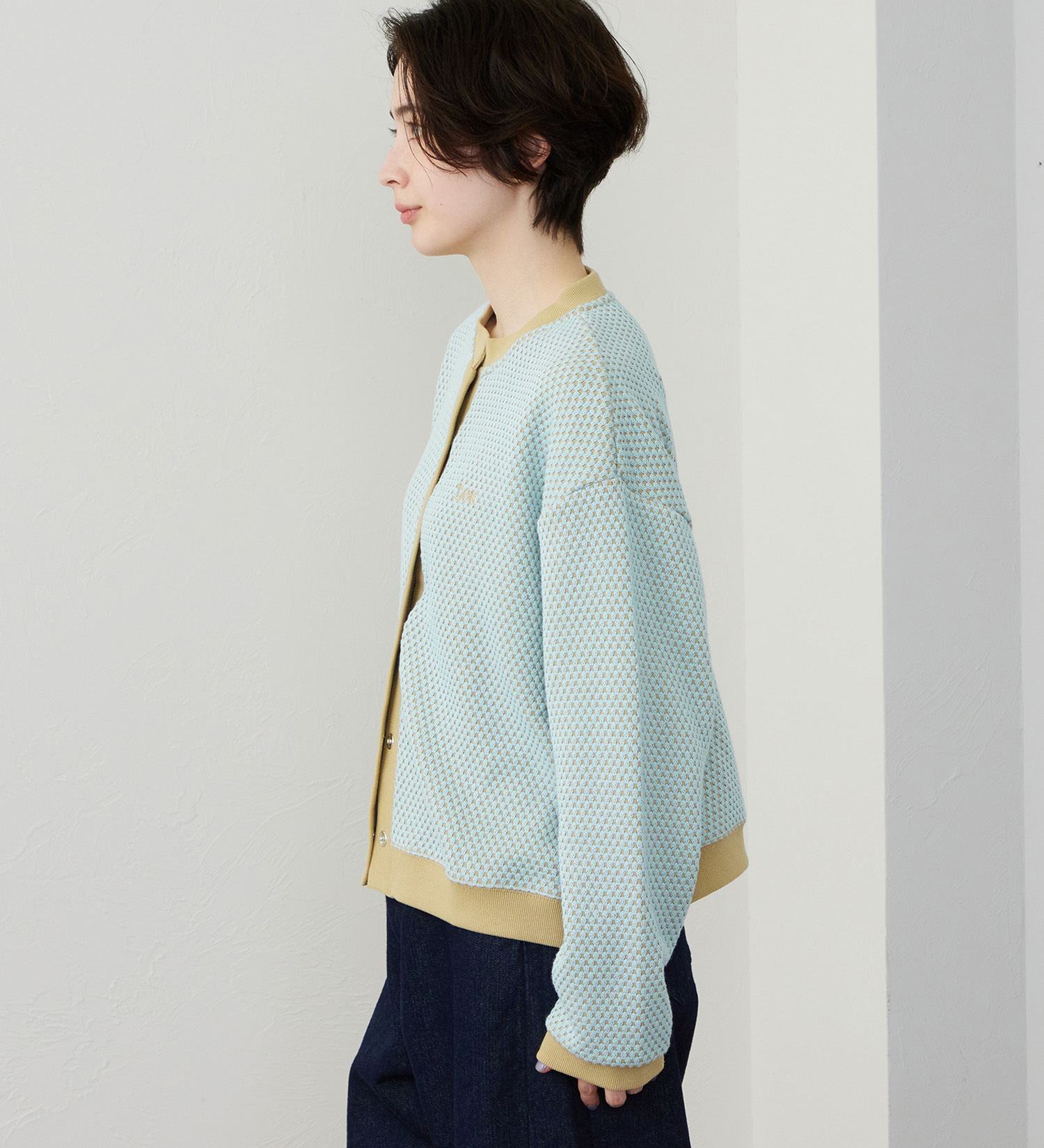 Lee(リー)のニットジャガードカーディガン|トップス/その他トップス/レディース|グリーン