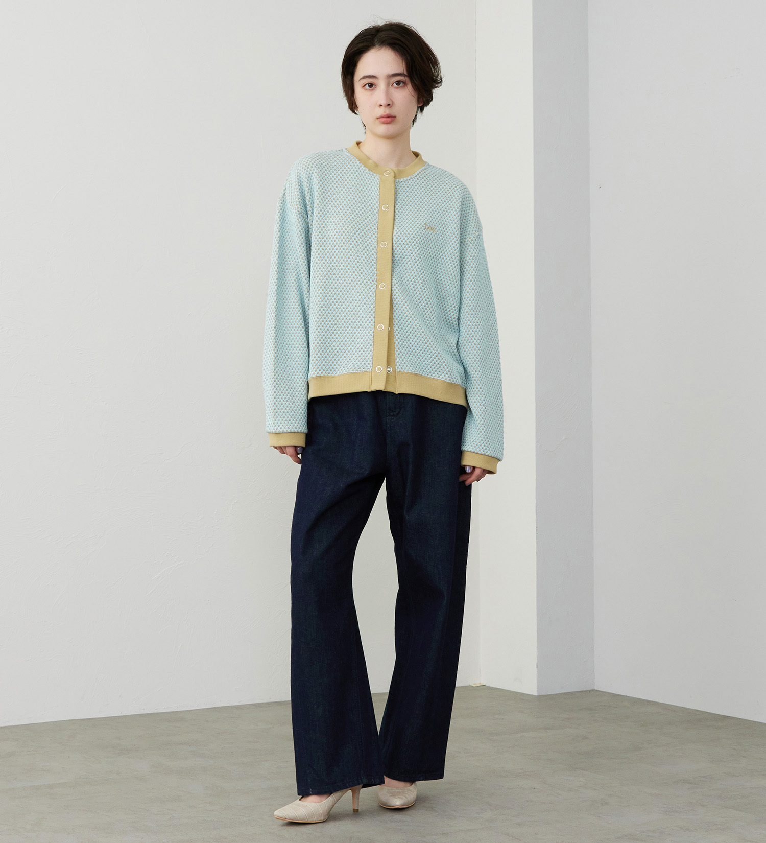 Lee(リー)のニットジャガードカーディガン|トップス/その他トップス/レディース|グリーン