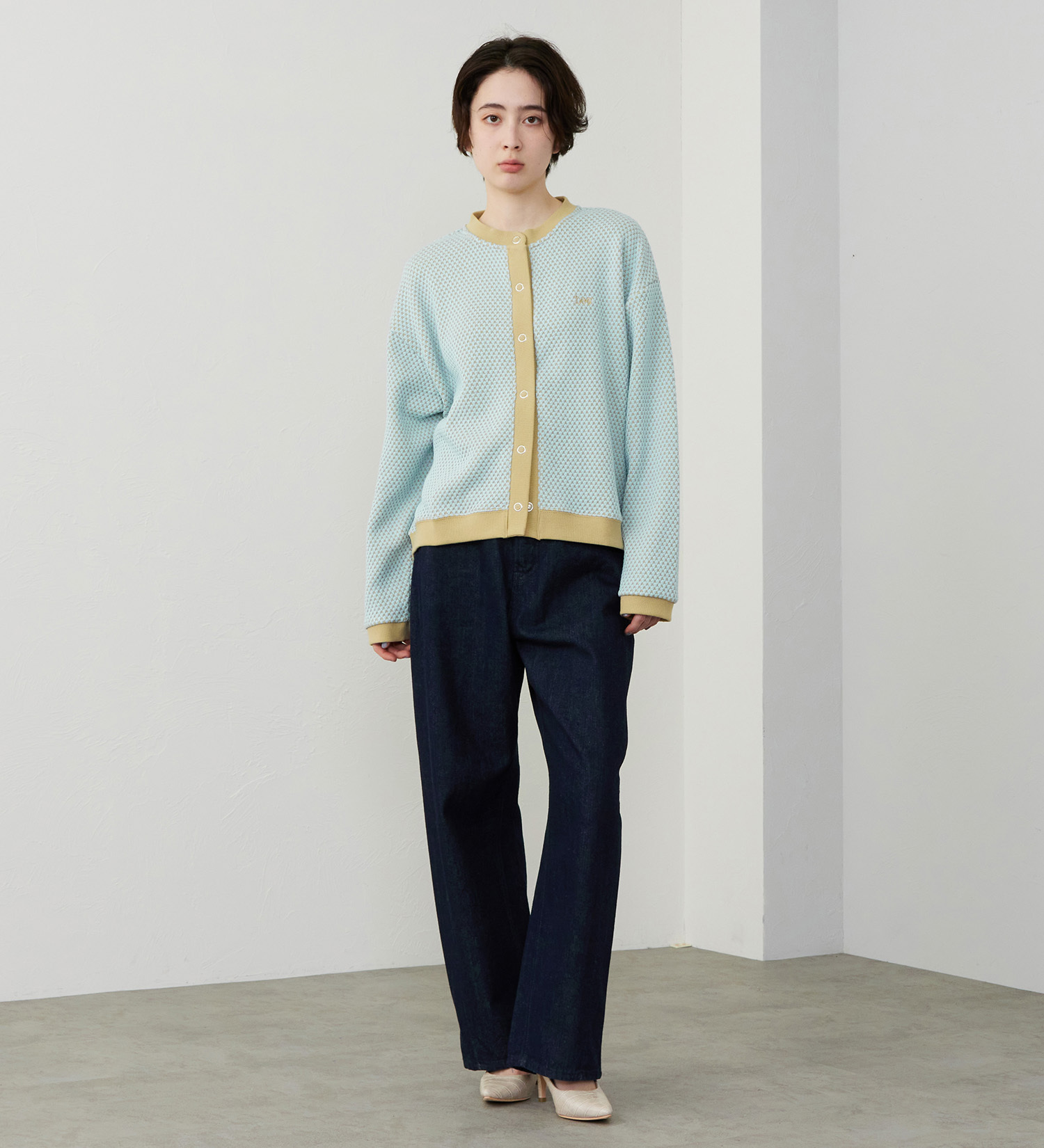 Lee(リー)のニットジャガードカーディガン|トップス/その他トップス/レディース|グリーン