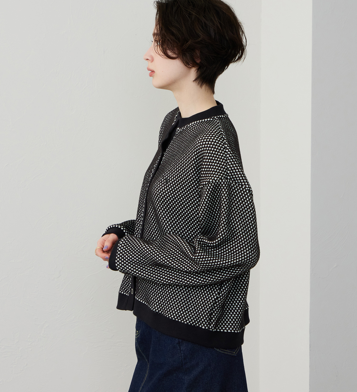 Lee(リー)のニットジャガードカーディガン|トップス/その他トップス/レディース|ブラック