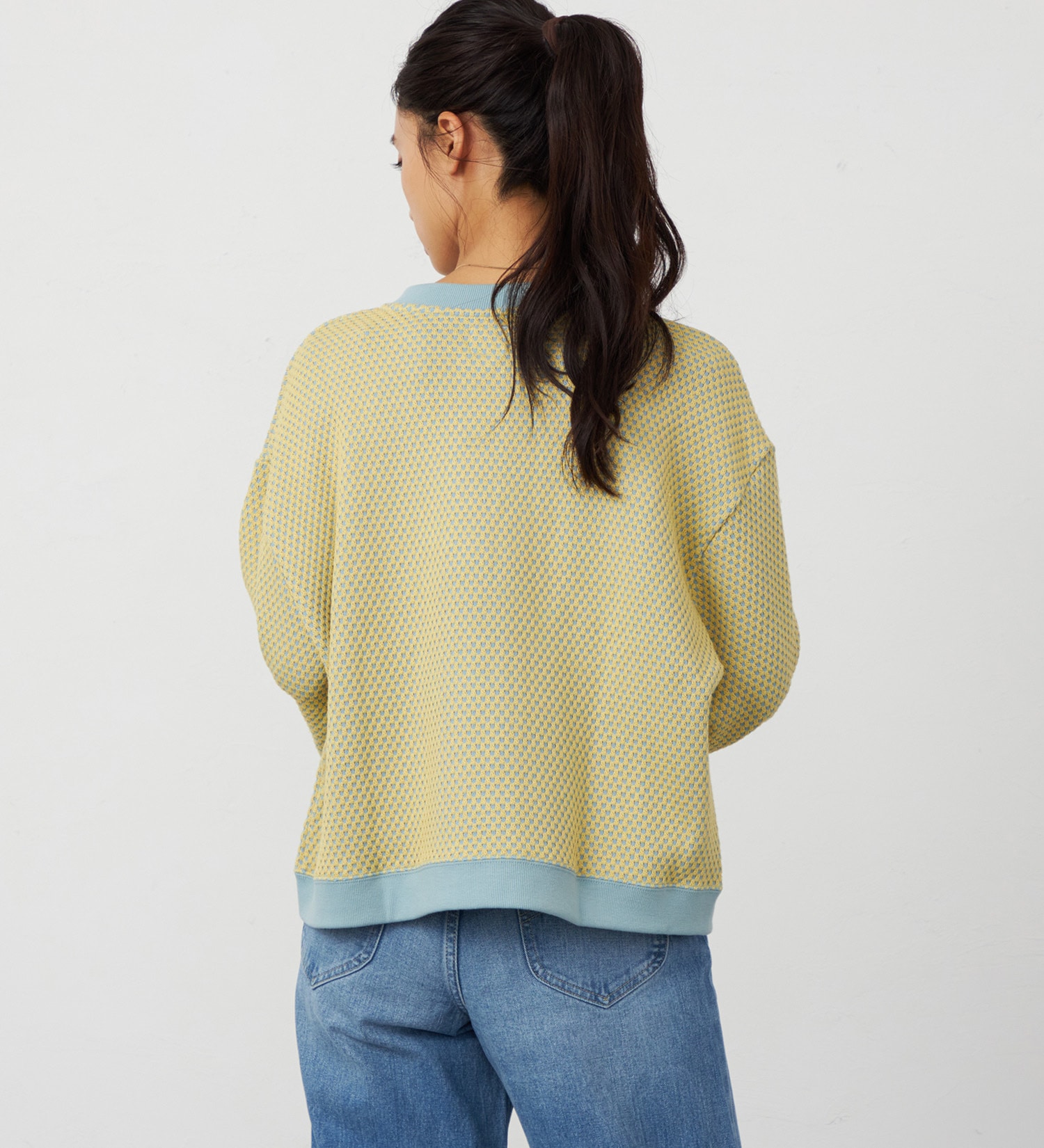 Lee(リー)のニットジャガード カーディガン|トップス/その他トップス/レディース|ライトブルー