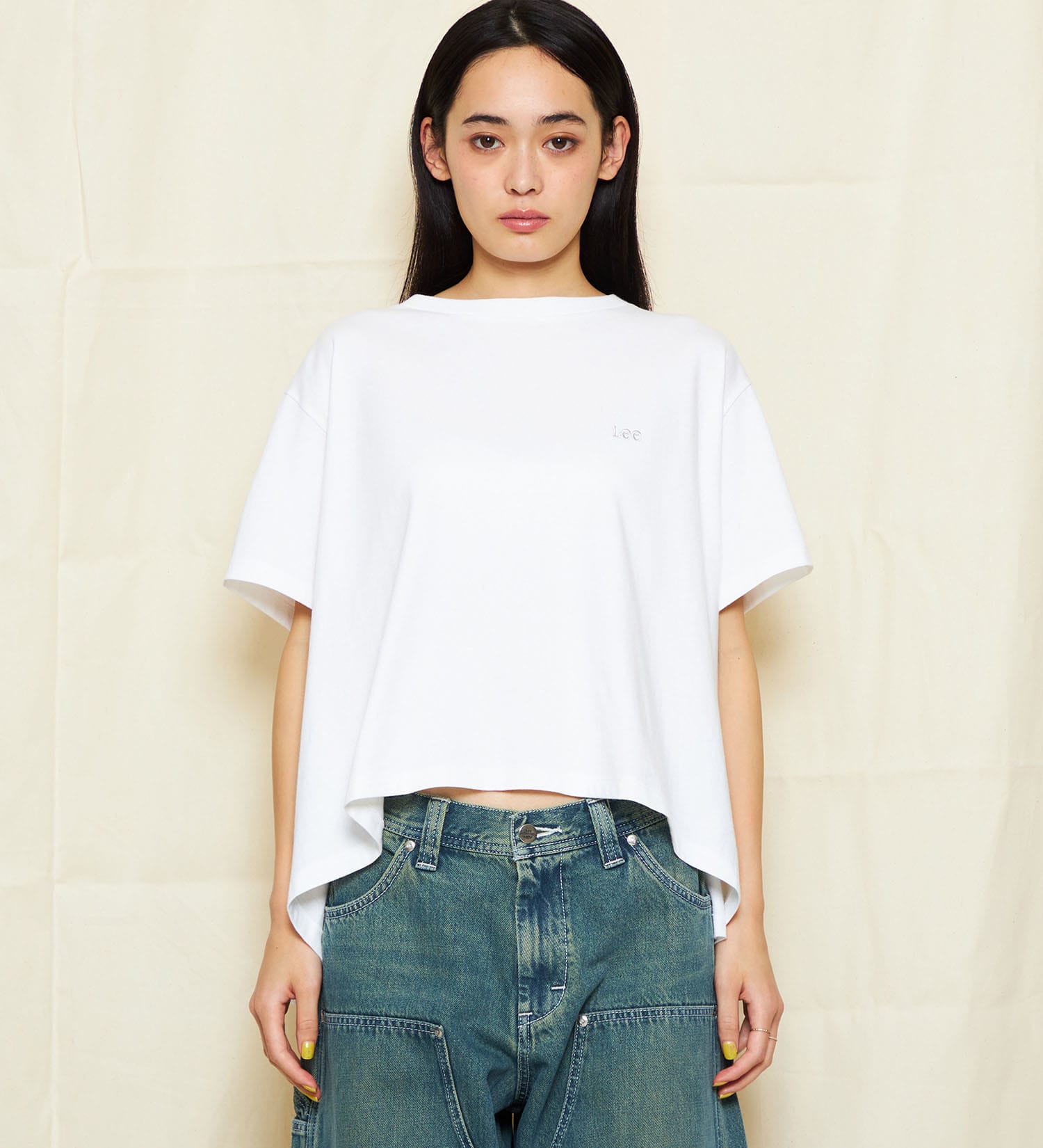 Lee(リー)のフレア半袖Tシャツ|トップス/Tシャツ/カットソー/レディース|ホワイト