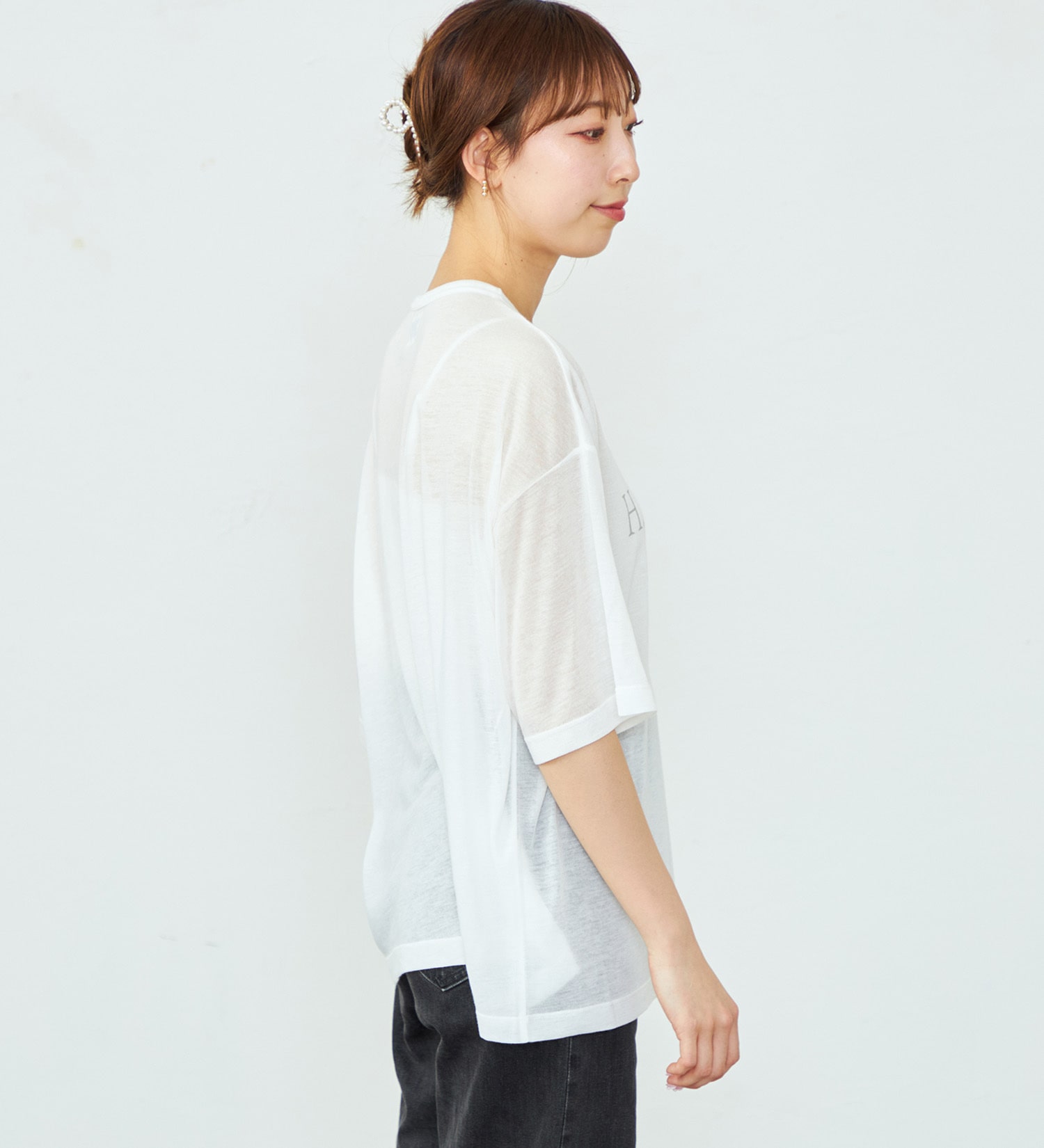 Lee(リー)のシアープルオーバーTシャツ|トップス/Tシャツ/カットソー/レディース|ホワイト