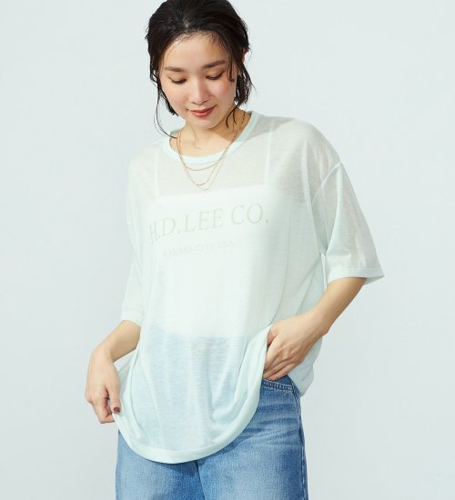 Lee(リー)の【ポイントアップ対象】シアープルオーバーTシャツ|トップス/Tシャツ/カットソー/レディース|ミント