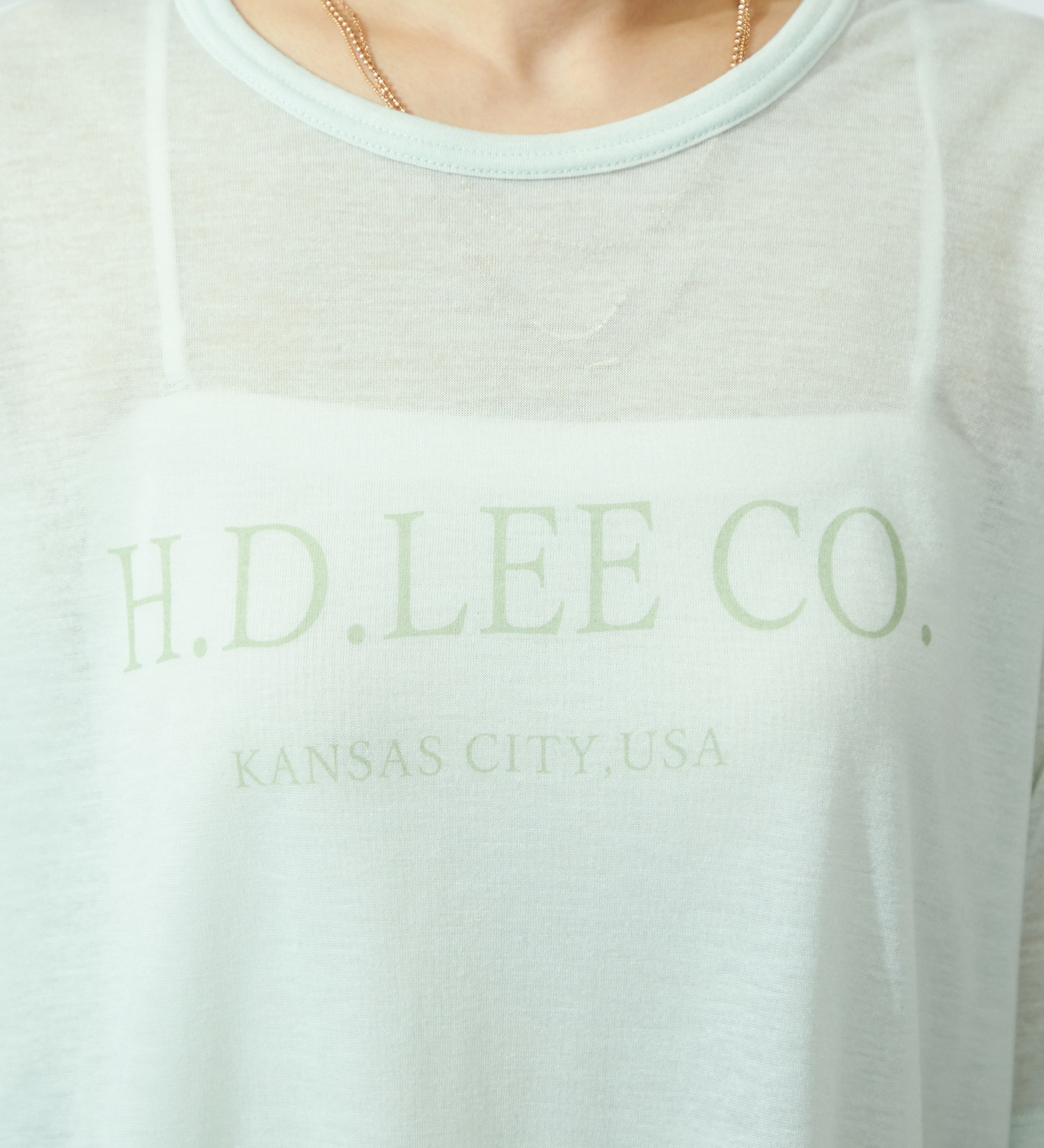 Lee(リー)の【SALE】シアープルオーバーTシャツ|トップス/Tシャツ/カットソー/レディース|ミント