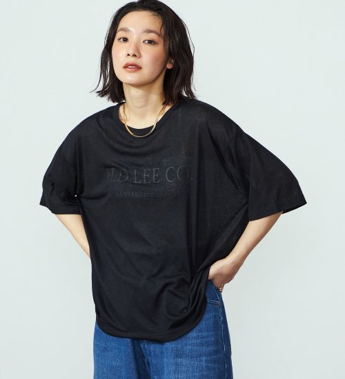Lee(リー)の【ポイントアップ対象】シアープルオーバーTシャツ|トップス/Tシャツ/カットソー/レディース|ブラック