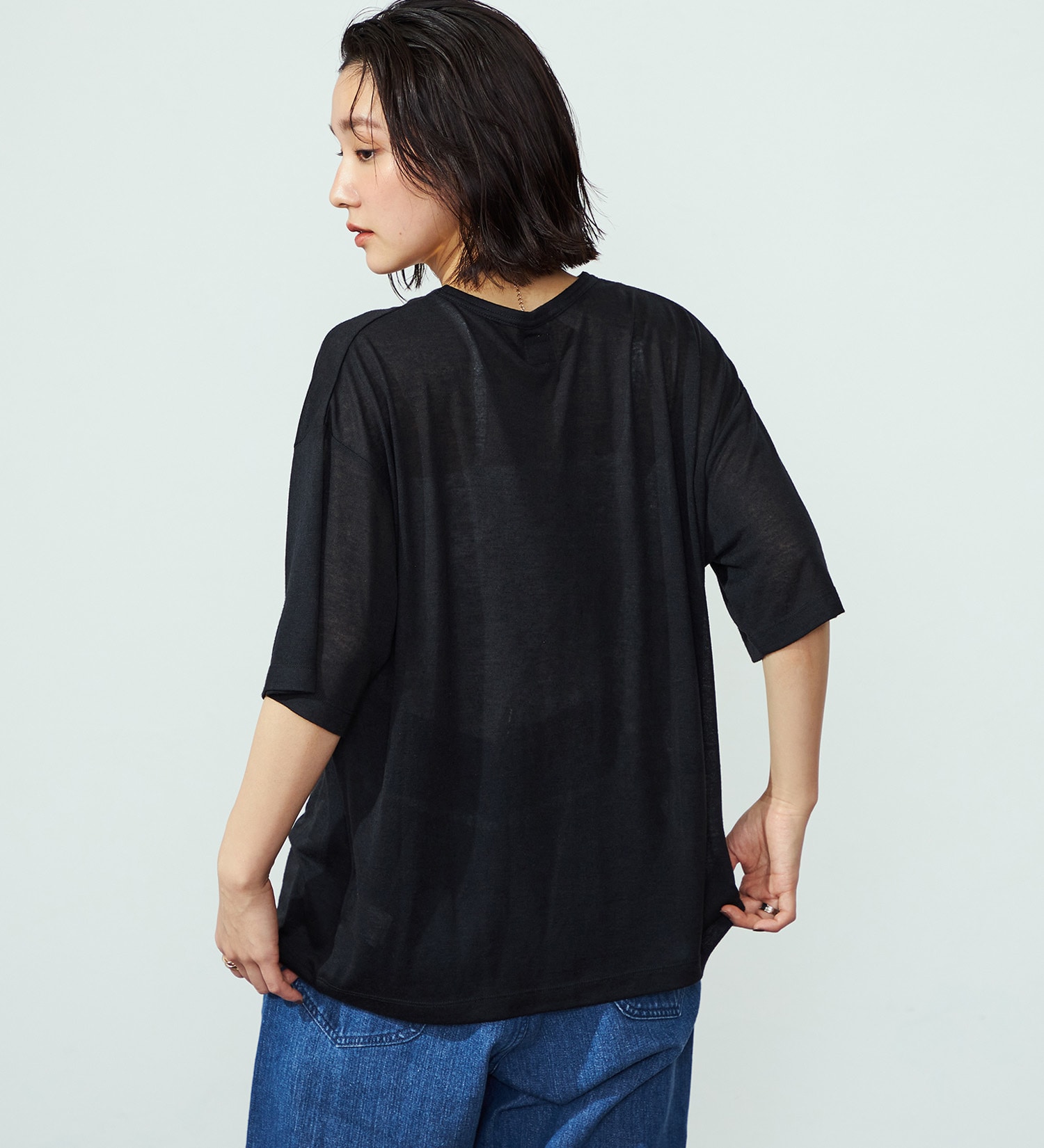 Lee(リー)の【SALE】シアープルオーバーTシャツ|トップス/Tシャツ/カットソー/レディース|ブラック