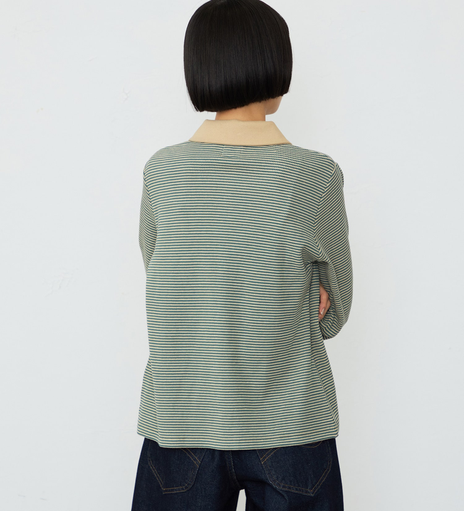 Lee(リー)のボーダーワッフルシャツ|トップス/シャツ/ブラウス/レディース|グリーン