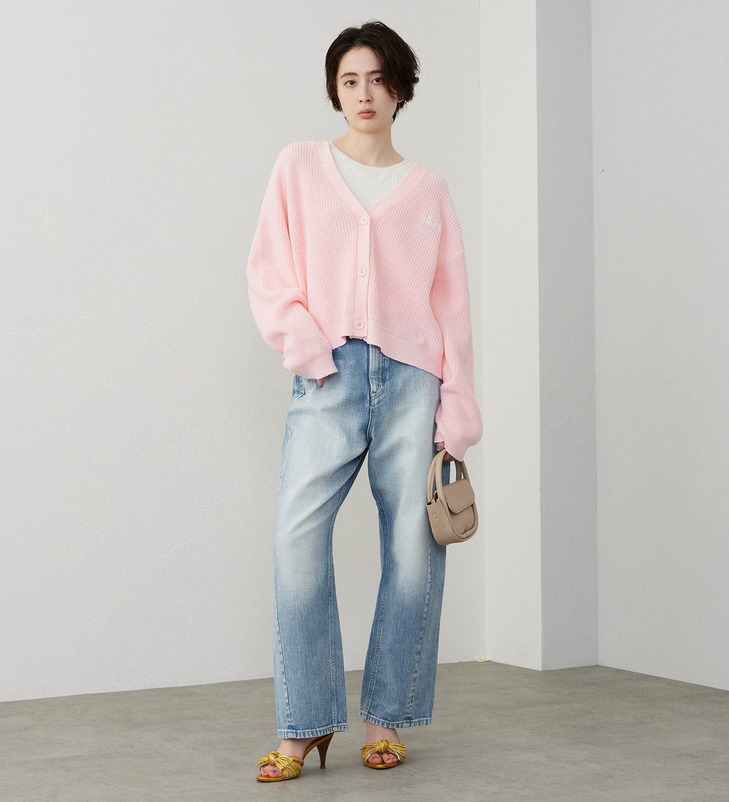 Lee(リー)のニットカーディガン|トップス/ニット/セーター/レディース|ピンク