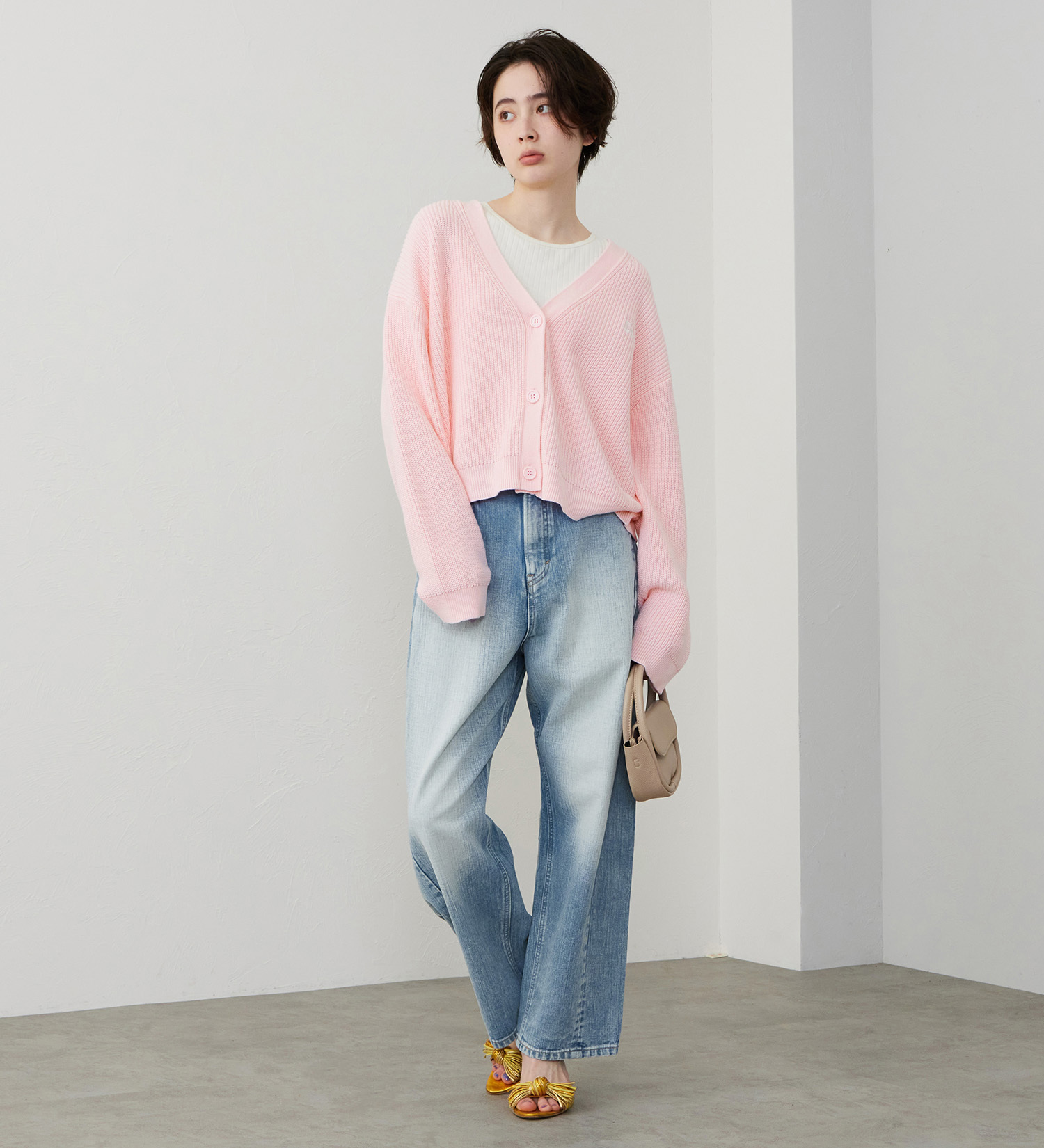 Lee(リー)のニットカーディガン|トップス/ニット/セーター/レディース|ピンク