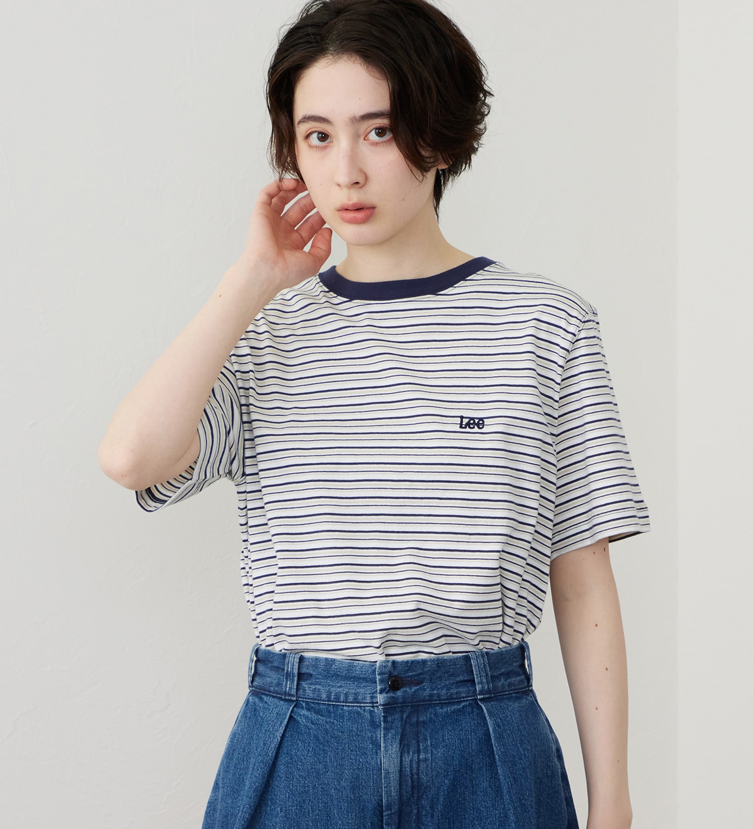 Lee(リー)のマルチボーダーTシャツ|トップス/Tシャツ/カットソー/レディース|ネイビー