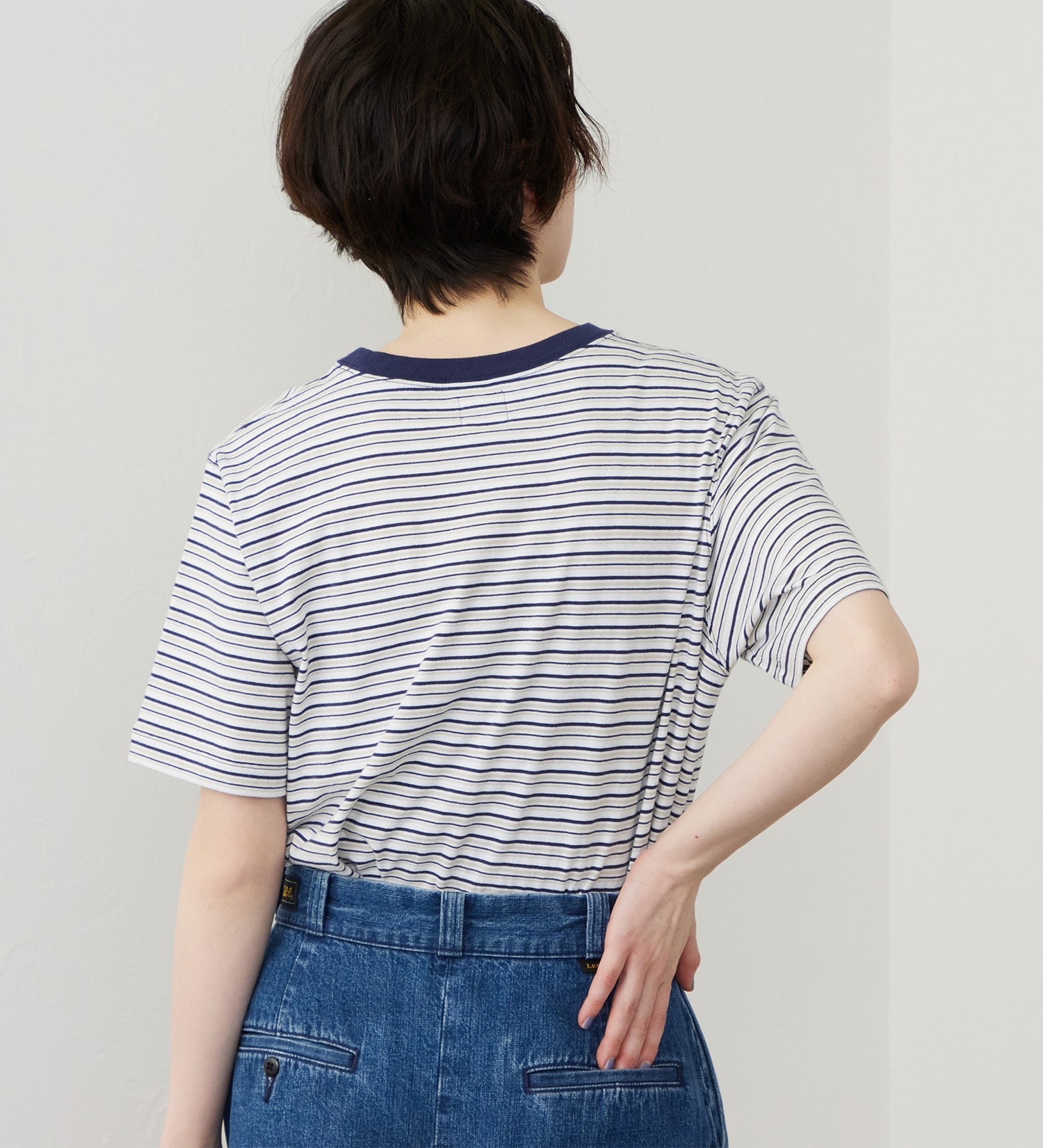 Lee(リー)のマルチボーダーTシャツ|トップス/Tシャツ/カットソー/レディース|ネイビー