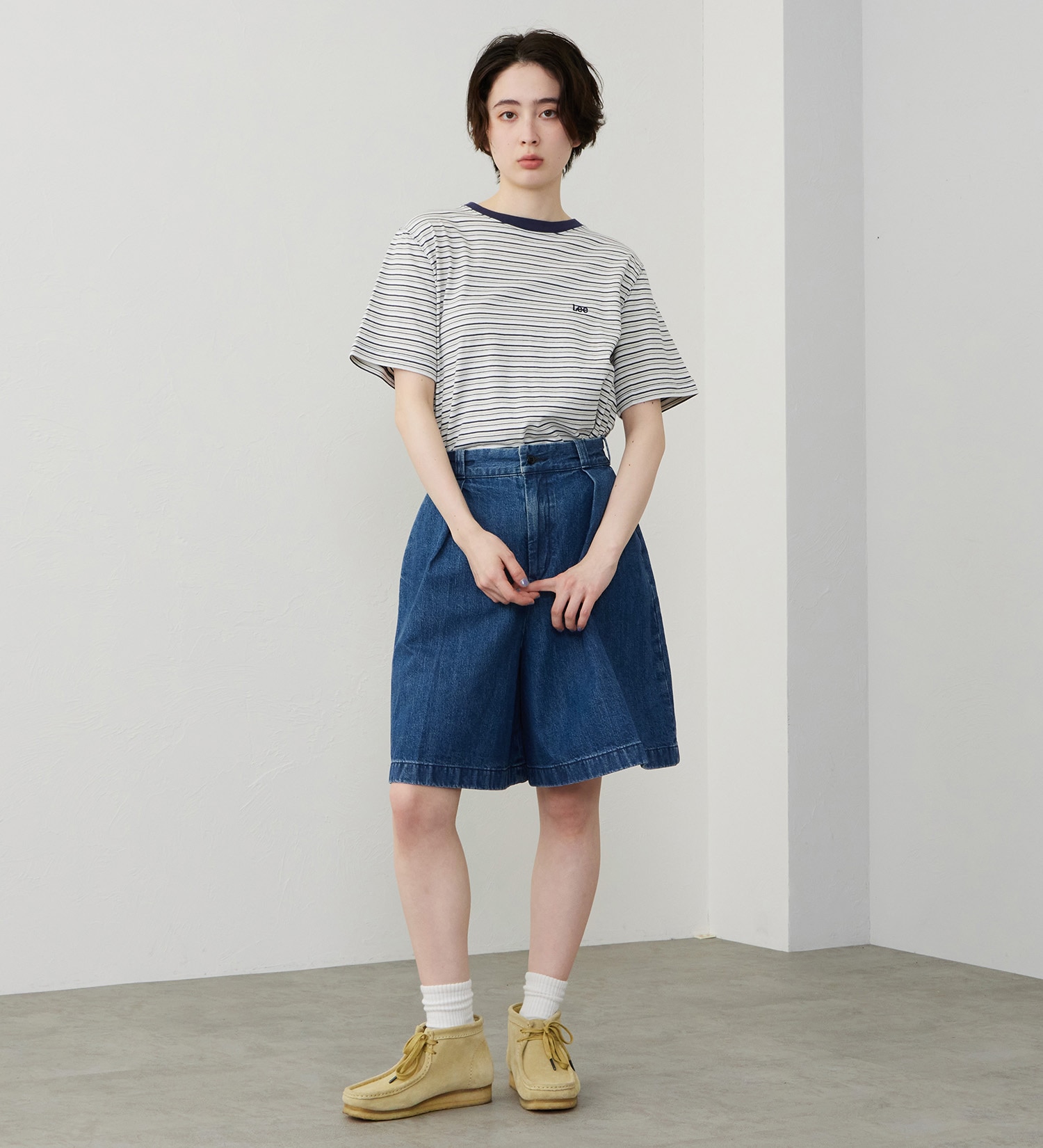 Lee(リー)のマルチボーダーTシャツ|トップス/Tシャツ/カットソー/レディース|ネイビー