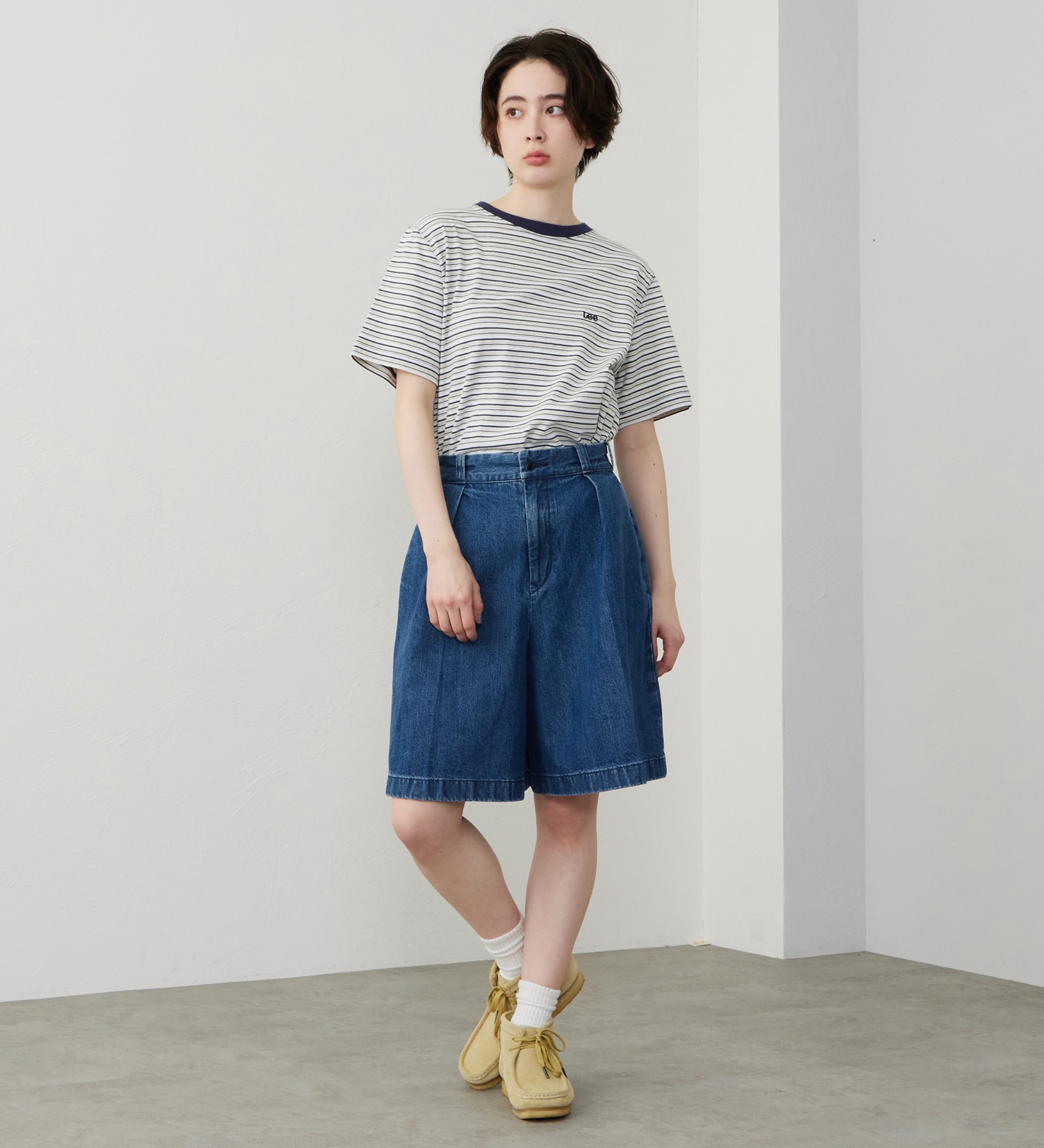 Lee(リー)のマルチボーダーTシャツ|トップス/Tシャツ/カットソー/レディース|ネイビー