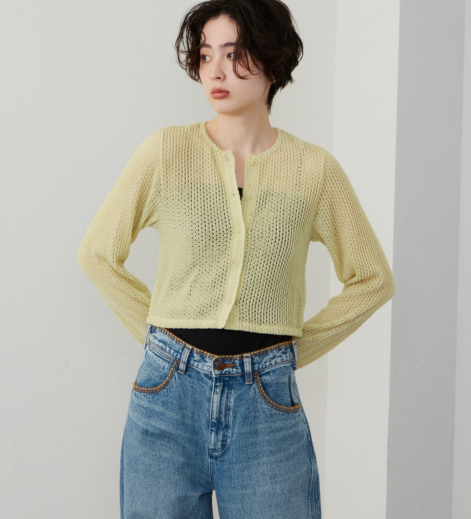 Lee(リー)のクルーネックカーディガン|トップス/その他トップス/レディース|グリーン