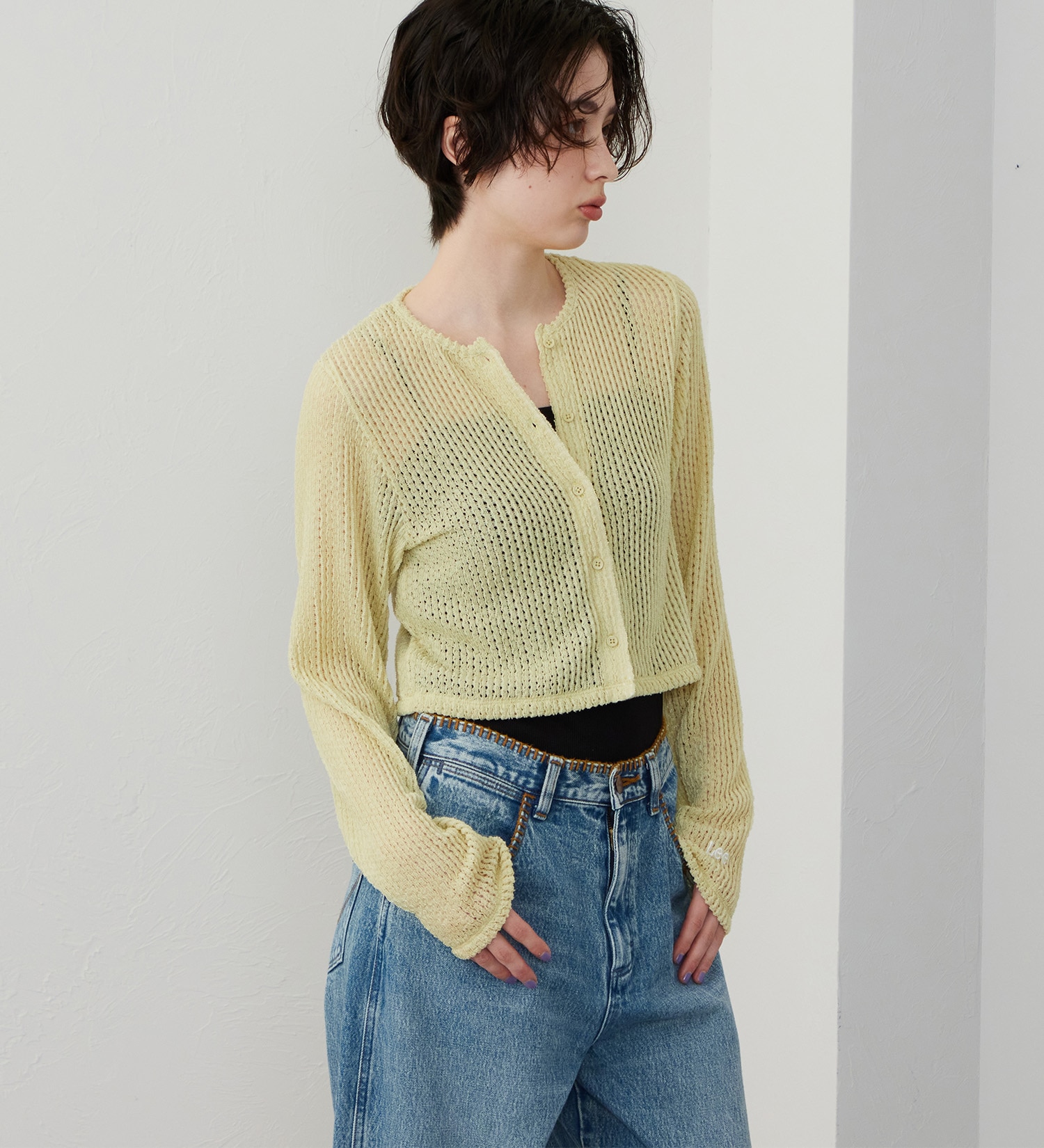 Lee(リー)のクルーネックカーディガン|トップス/その他トップス/レディース|グリーン