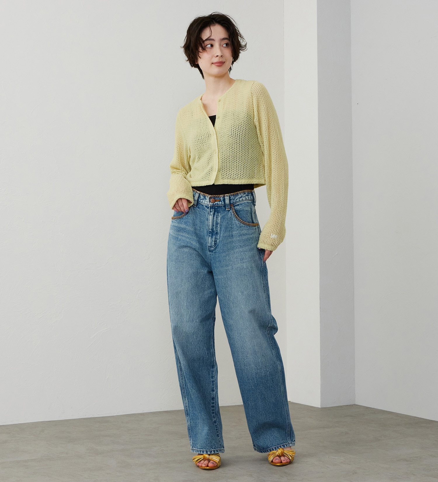 Lee(リー)のクルーネックカーディガン|トップス/その他トップス/レディース|グリーン