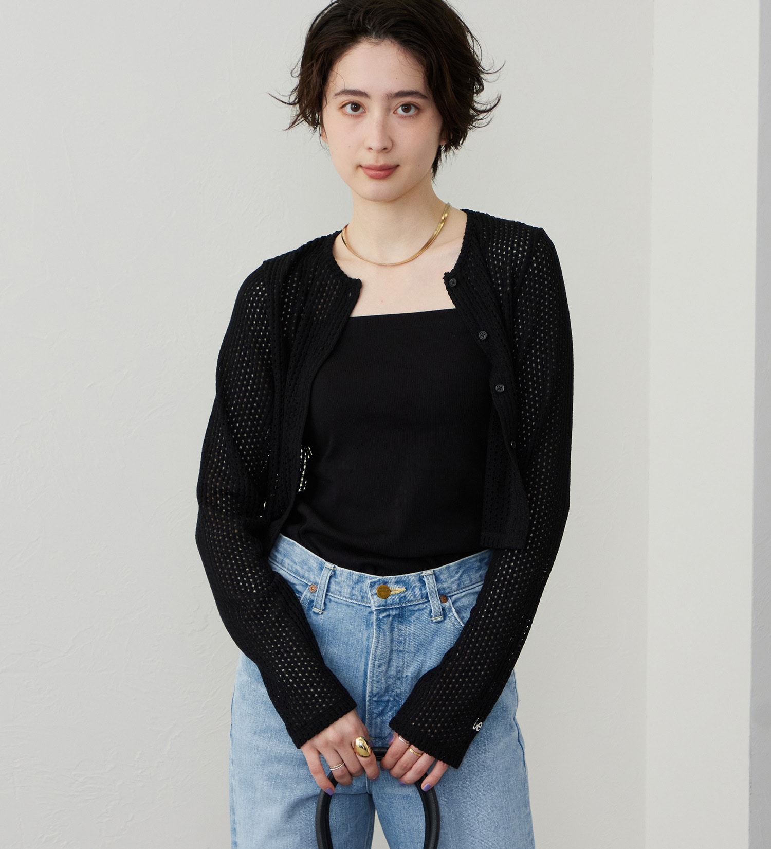 Lee(リー)のクルーネックカーディガン|トップス/その他トップス/レディース|ブラック