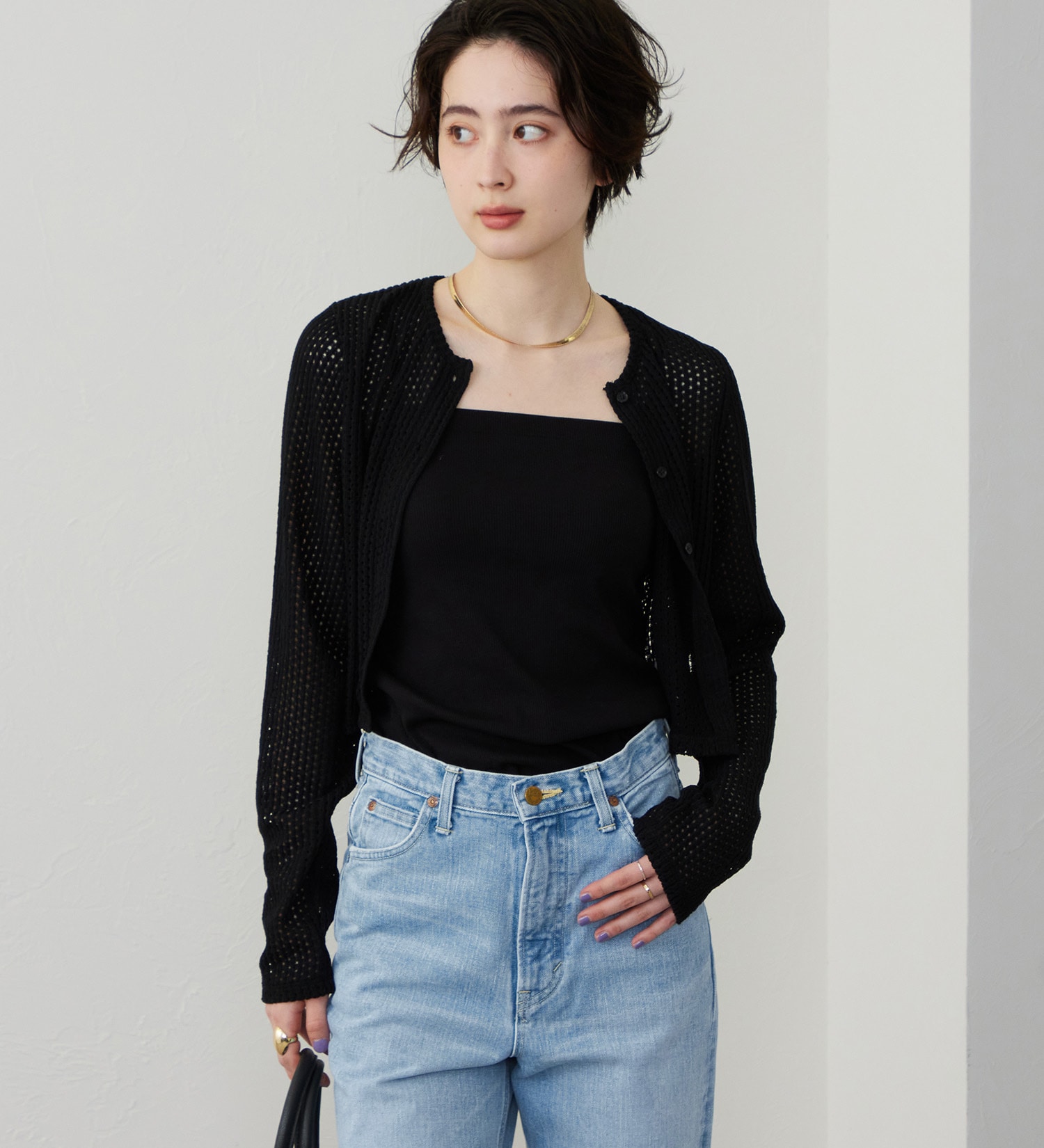 Lee(リー)のクルーネックカーディガン|トップス/その他トップス/レディース|ブラック