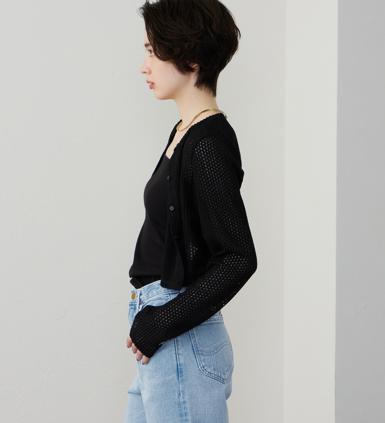 Lee(リー)のクルーネックカーディガン|トップス/その他トップス/レディース|ブラック