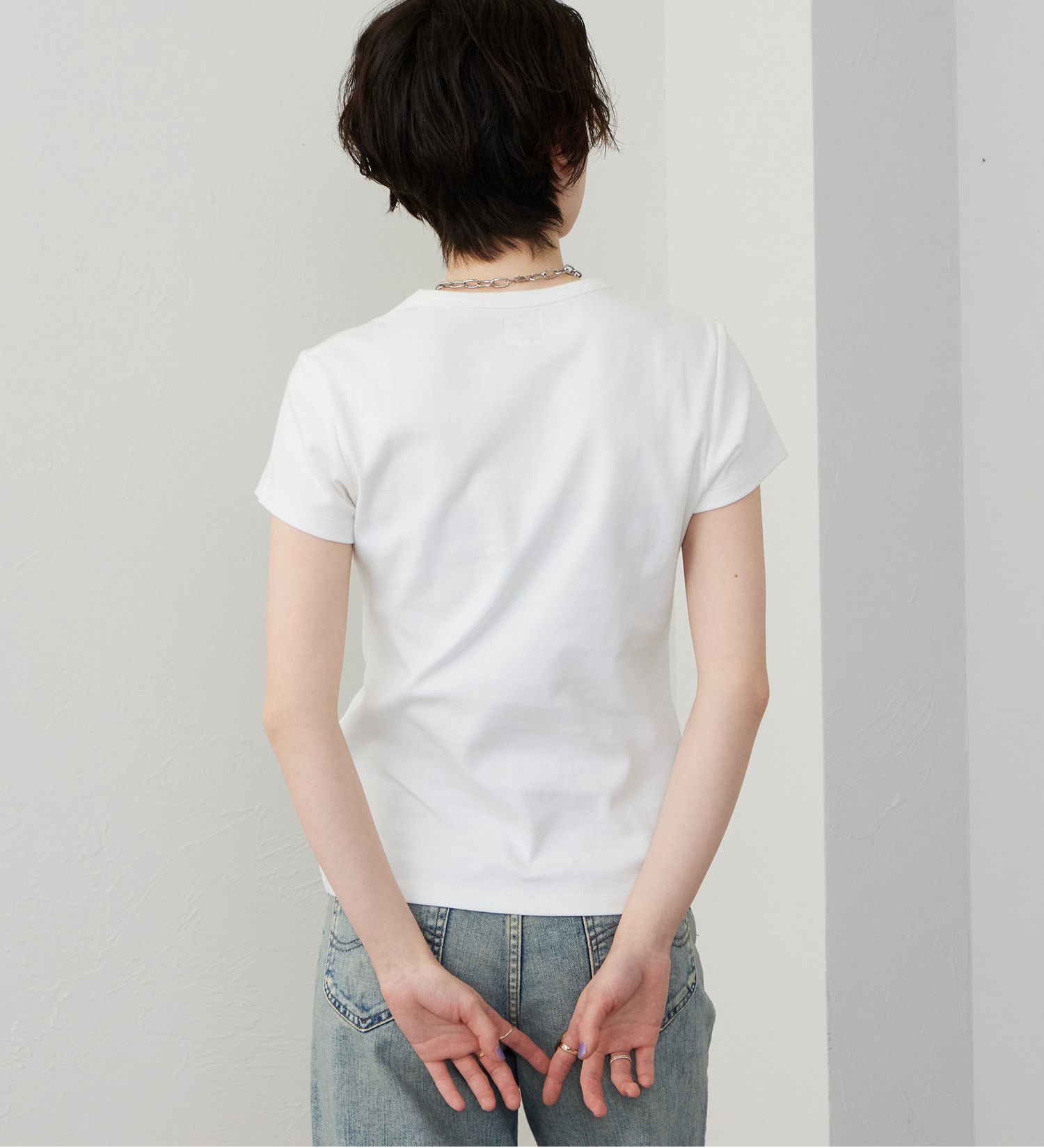 Lee(リー)のコンパクトフィットTシャツ|トップス/Tシャツ/カットソー/レディース|ホワイト