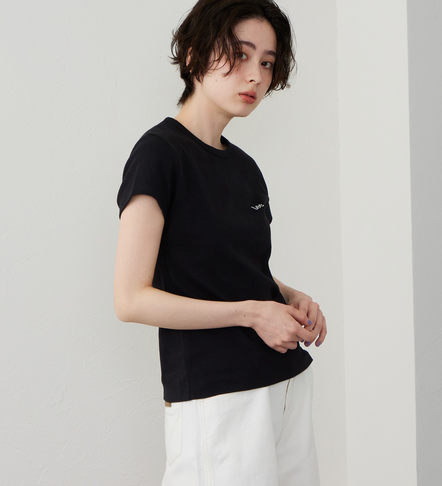 Lee(リー)のコンパクトフィットTシャツ|トップス/Tシャツ/カットソー/レディース|ブラック