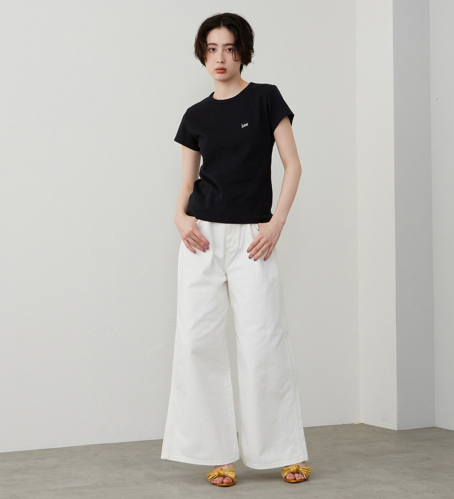 Lee(リー)のコンパクトフィットTシャツ|トップス/Tシャツ/カットソー/レディース|ブラック