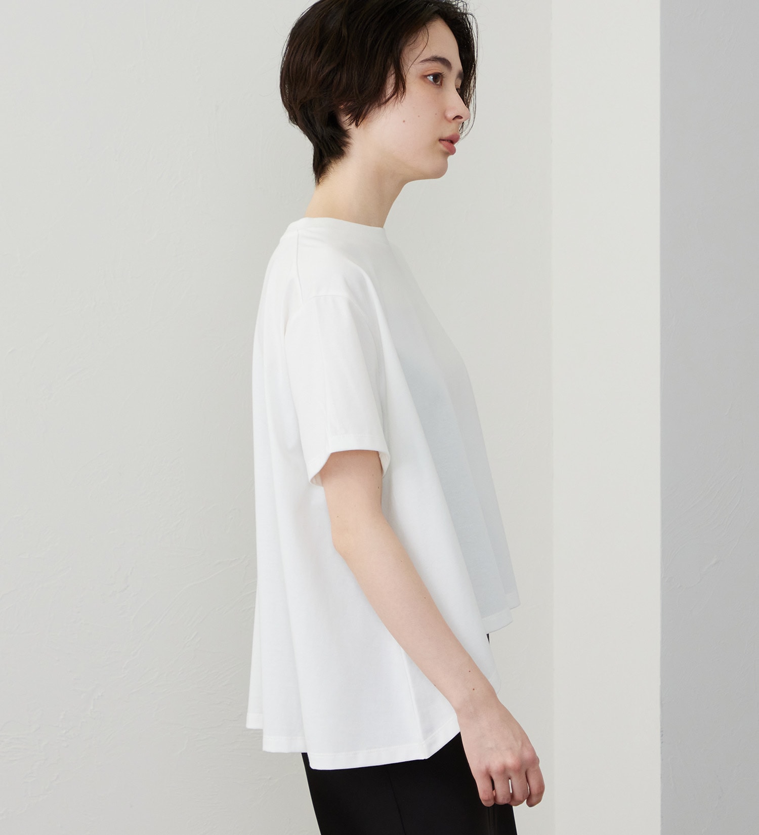 Lee(リー)のフレアーTシャツ【体型カバー】|トップス/Tシャツ/カットソー/レディース|ホワイト