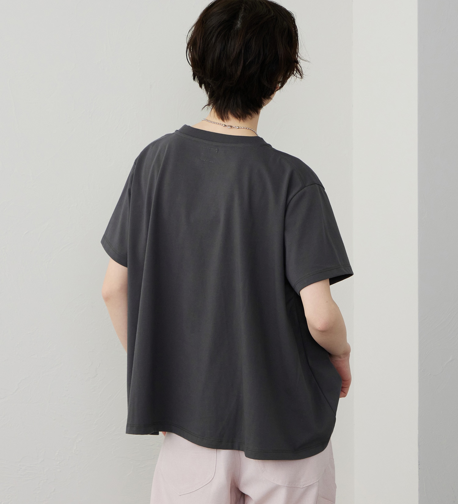 Lee(リー)のフレアーTシャツ【体型カバー】|トップス/Tシャツ/カットソー/レディース|チャコール