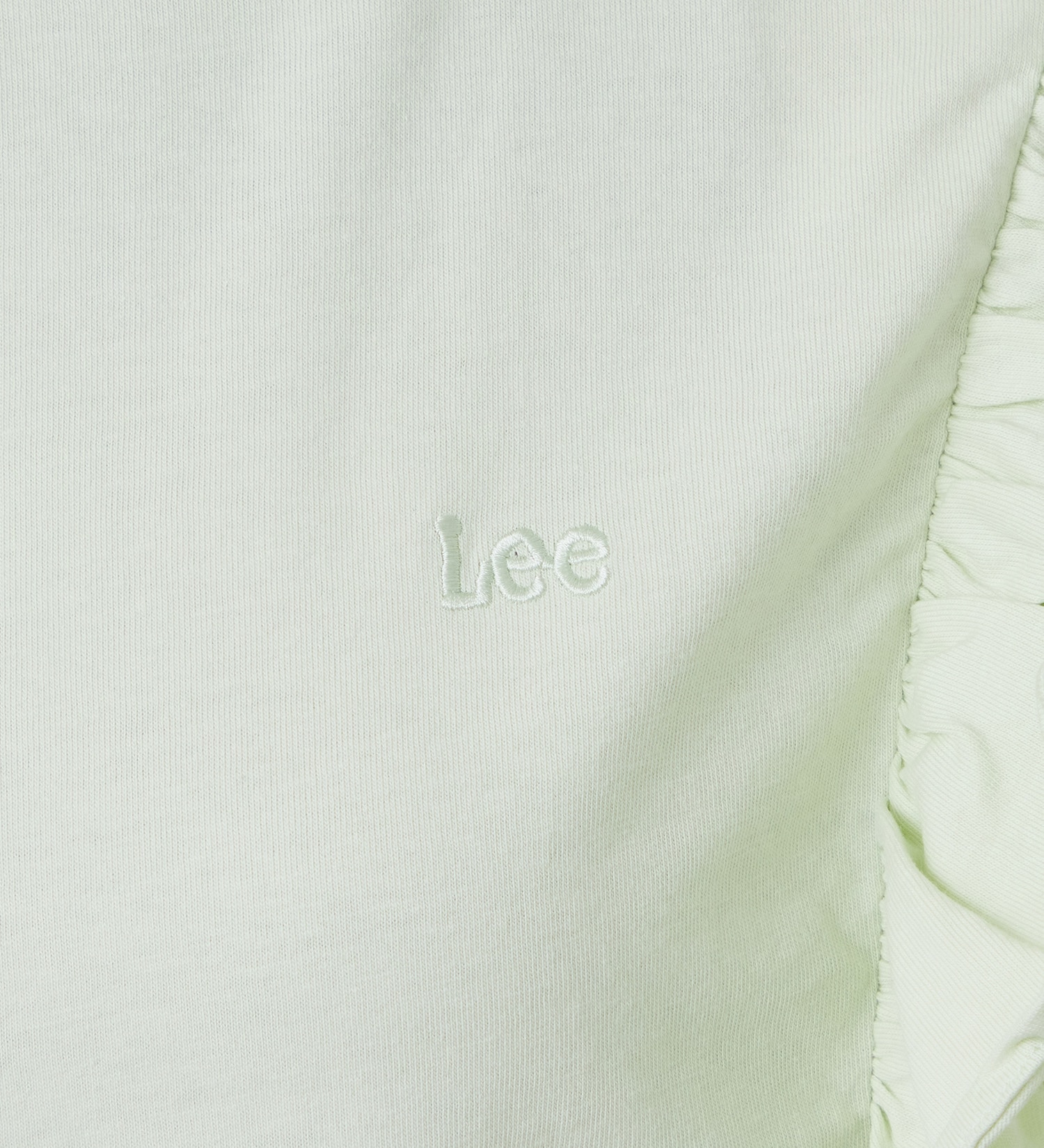 Lee(リー)のラッフルスリーブTシャツ【体型カバー】|トップス/Tシャツ/カットソー/レディース|グリーン