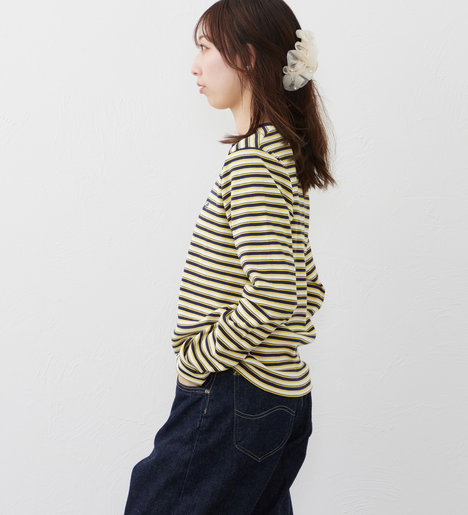 Lee(リー)のEMBROYDERY TEE/刺繍長袖Tシャツ|トップス/Tシャツ/カットソー/レディース|ネイビー